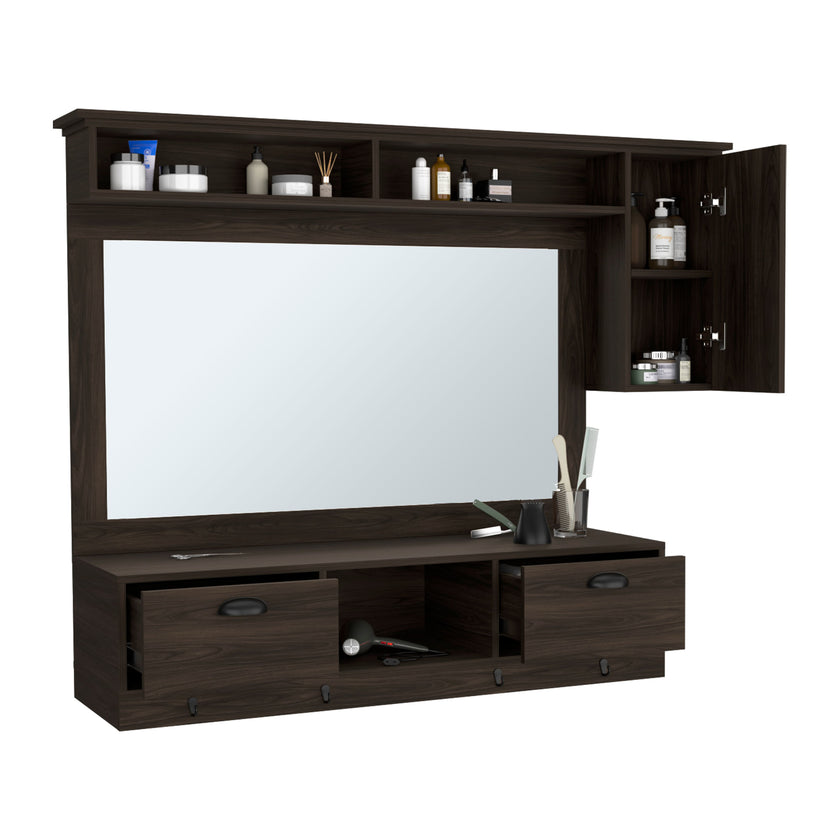 Tocador O Mueble Barberia Waltz Rta Nogal