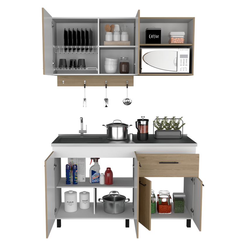 Cocina 150 Alani Rta Blanco-Rovere