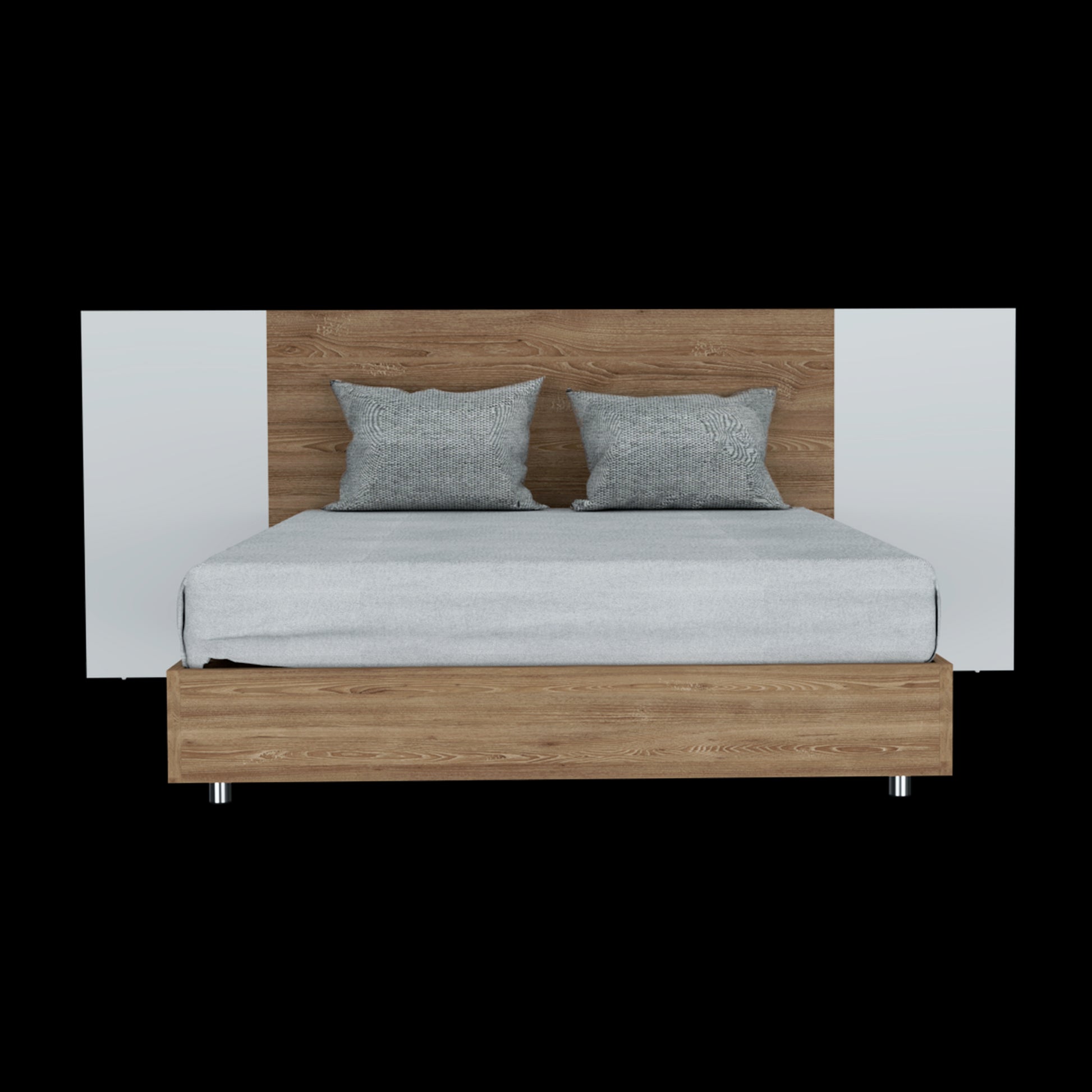 Cama 140 Nebraska Rta Miel + Blanco