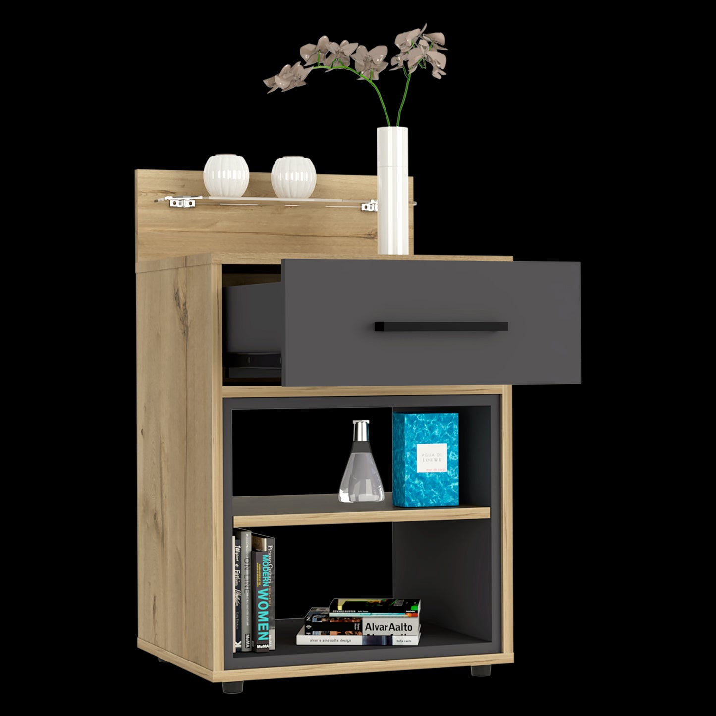 Mesa De Noche Saint Denis Rta Duna + Plomo