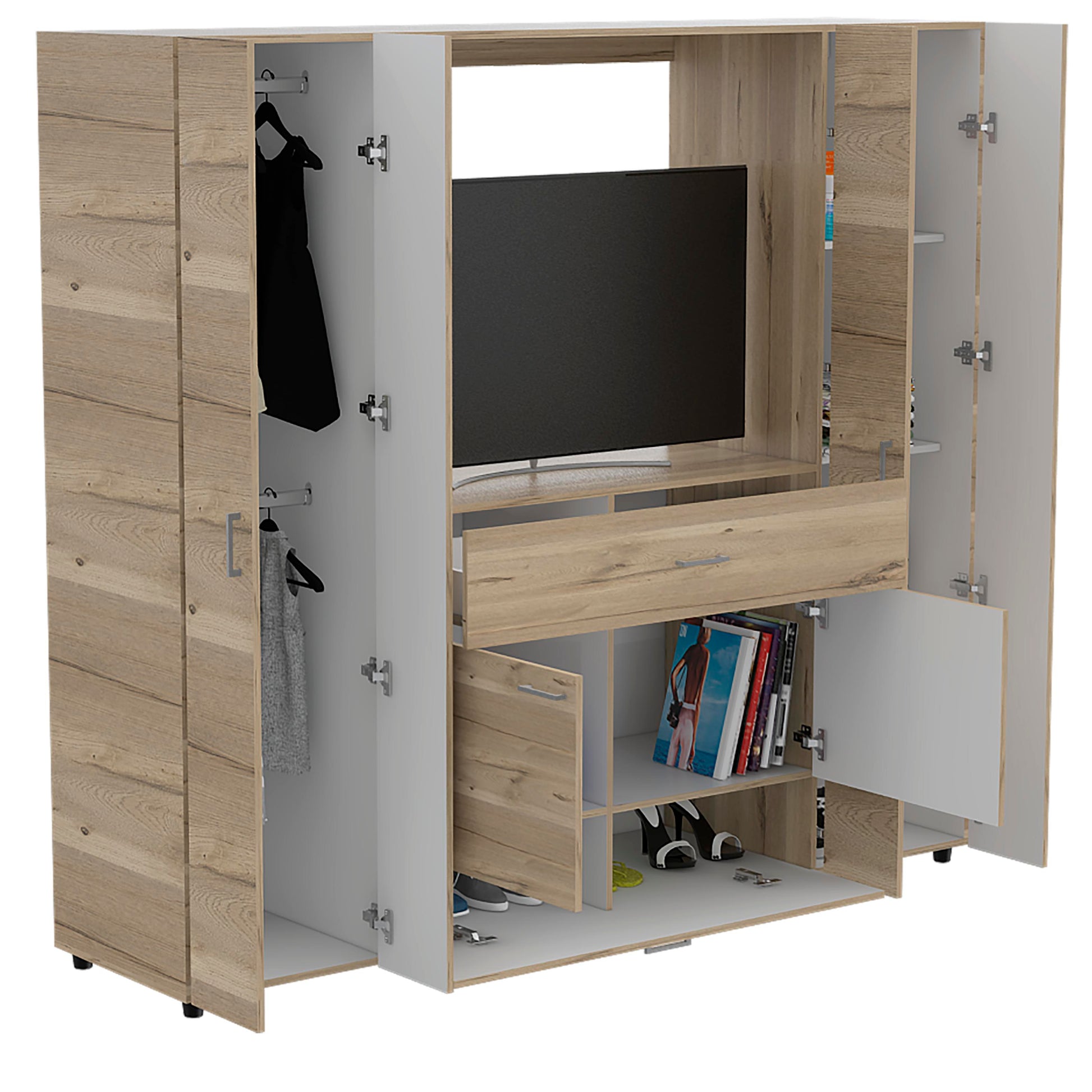 Closet Manila Z 200 X 180 X 50 Rta Duna + Blanco