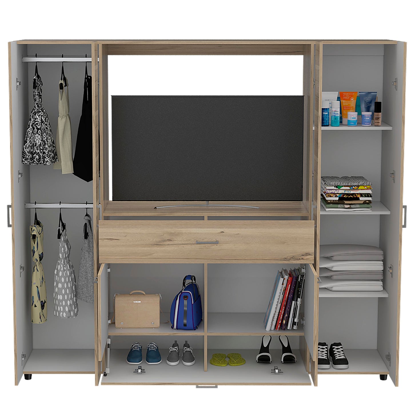 Closet Manila Z 200 X 180 X 50 Rta Duna + Blanco