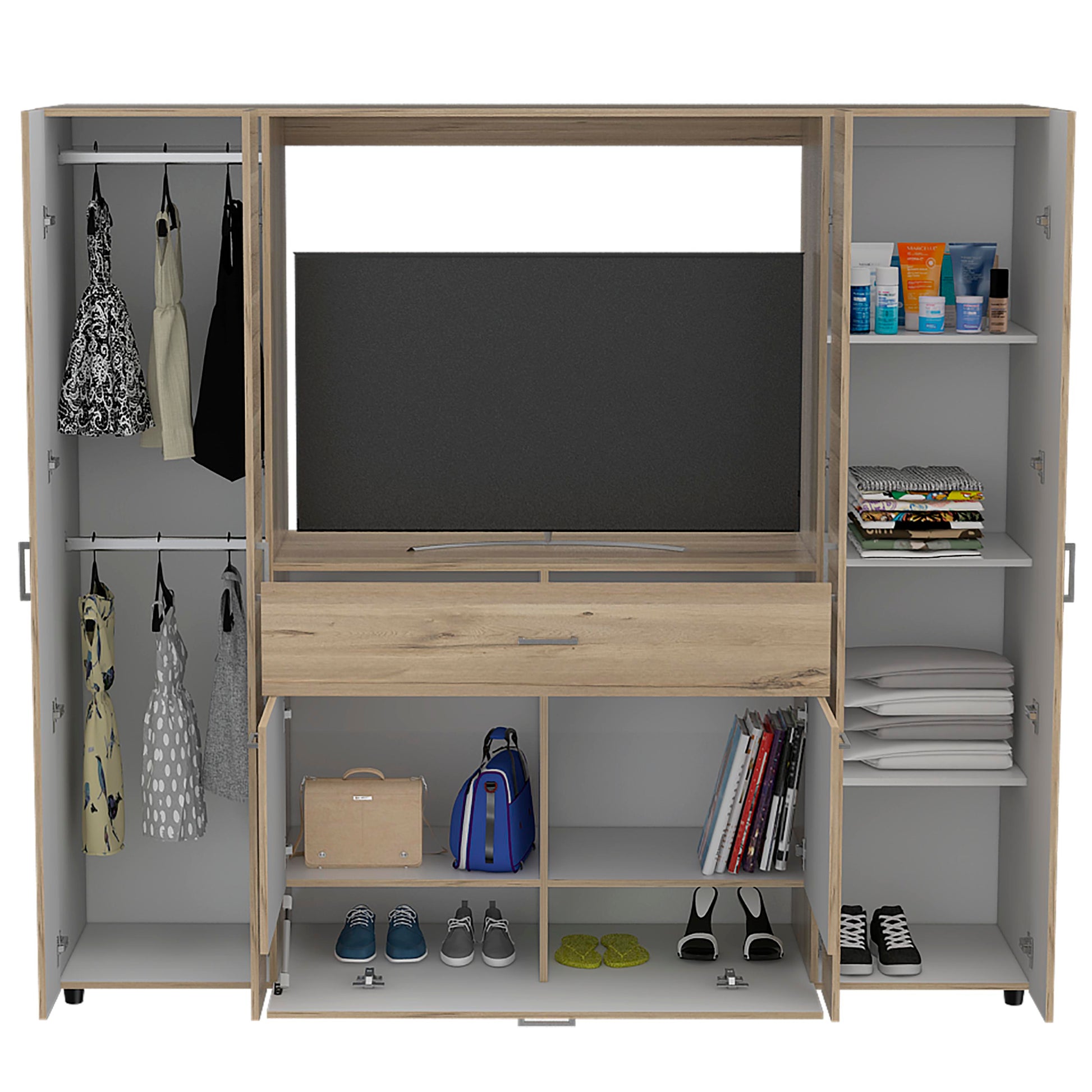 Closet Manila Z 200 X 180 X 50 Rta Duna + Blanco