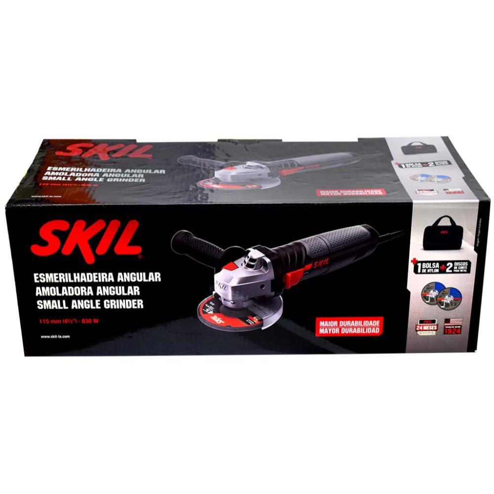 Pulidora Skil 4 12 830W Eje 58 Tprofesional F0129004Fk  2 Discos  Morral F0129004Fp000