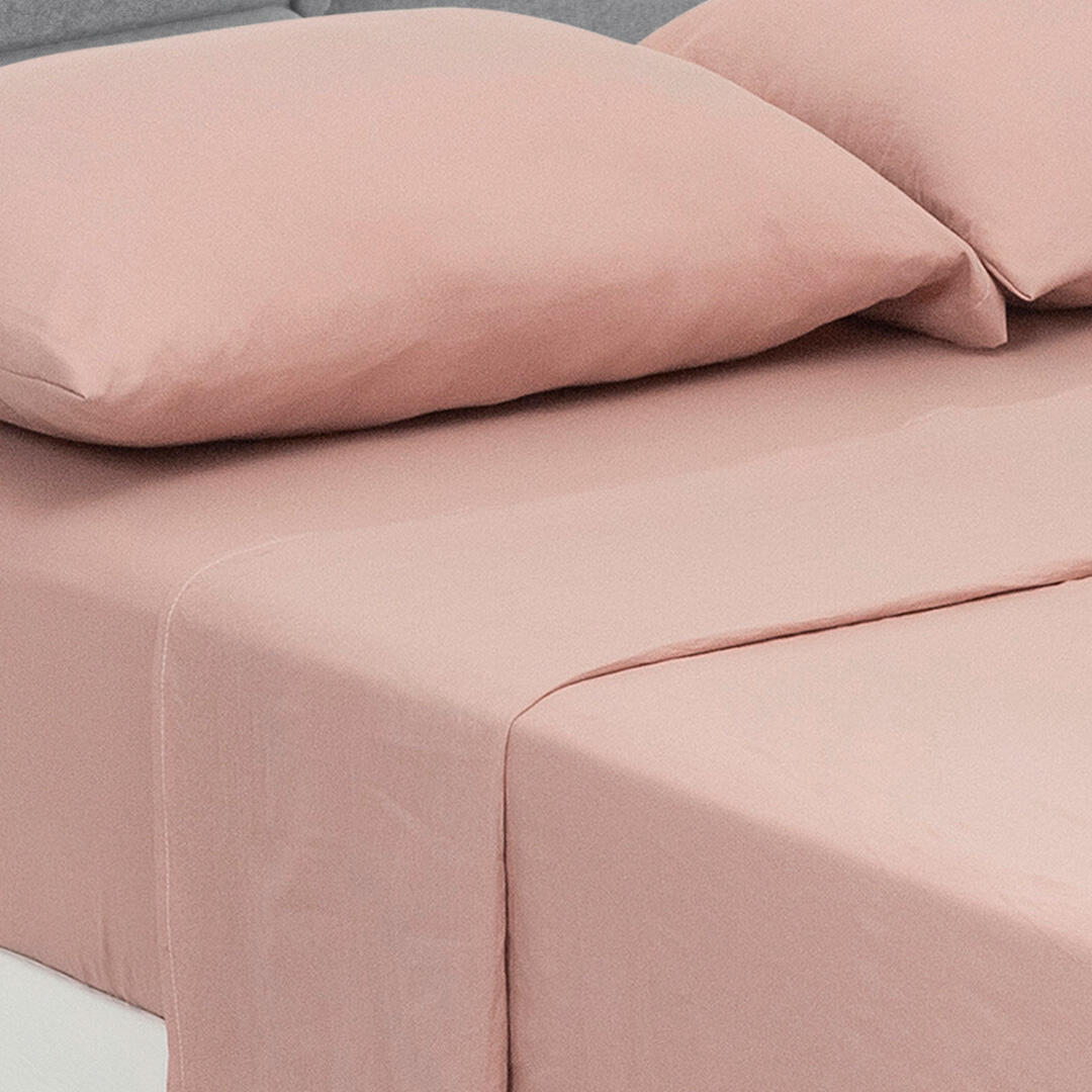 Juego De Sabanas Cotton Sense Rosado Confortable