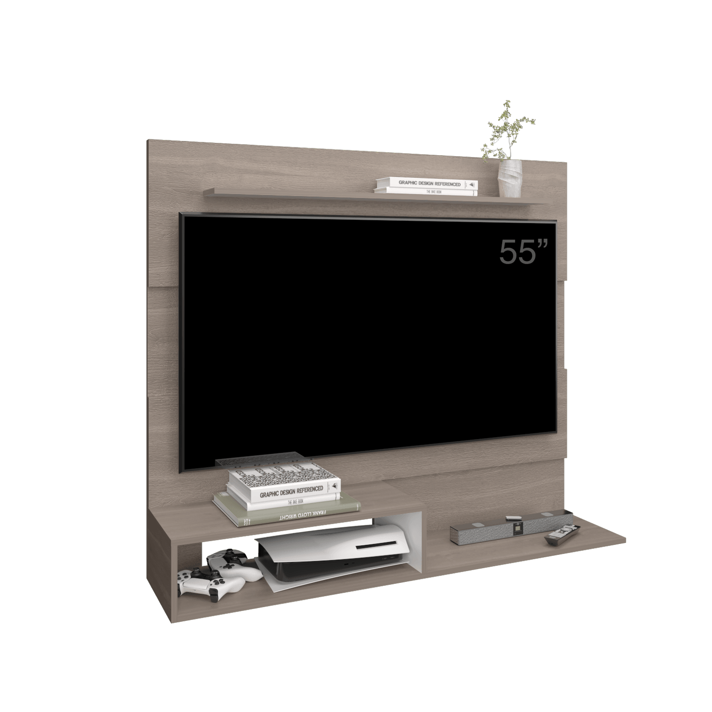Panel Tv Beijing 120X140X31 Rta Bardolino Blanco