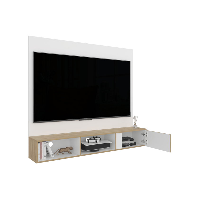 Panel Tv 65'' Dassel 132X150X29 Rta Blanco Fresno