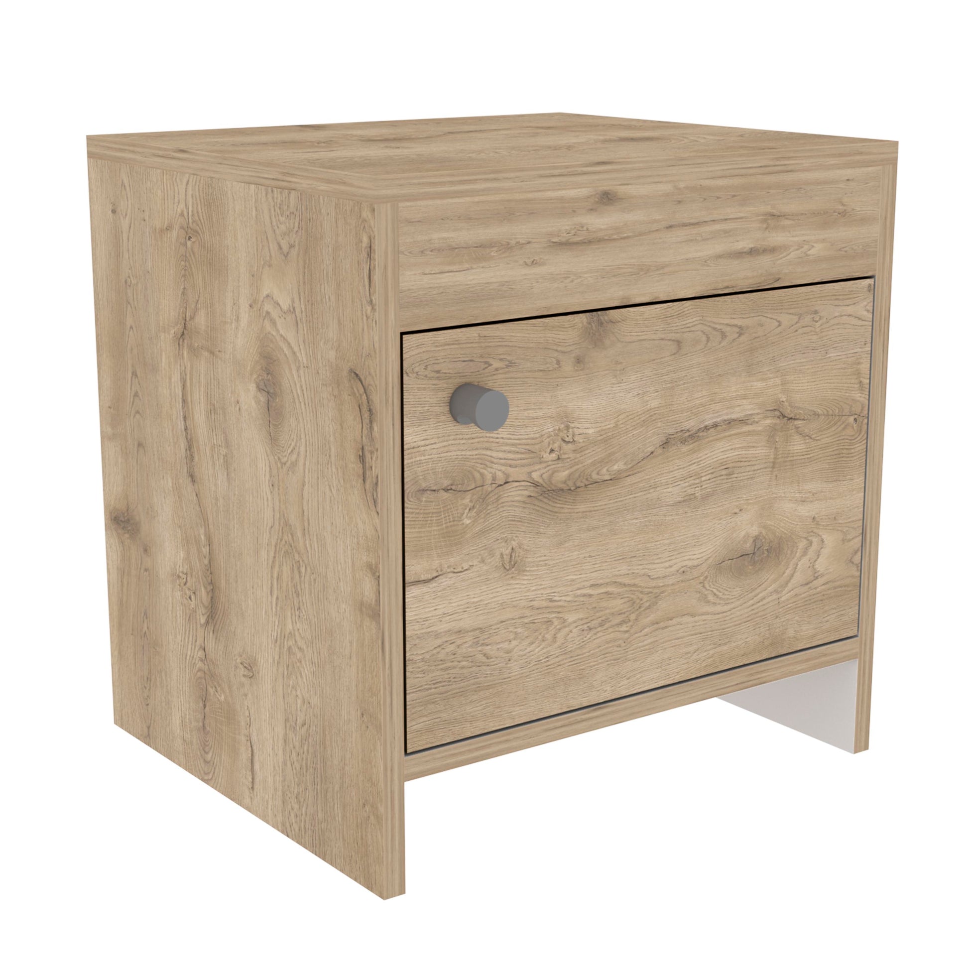 Mesa De Noche Colore Rta Macamadia + Blanco