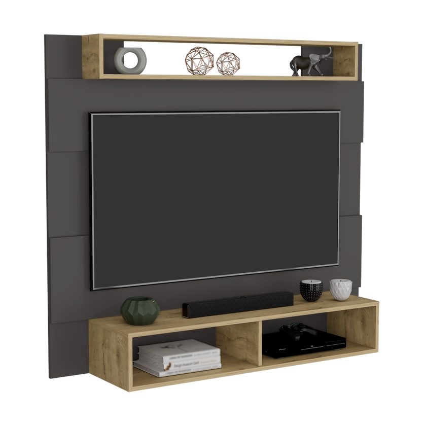 Panel Tv 55 Charlotte 120 X 140 Rta Plomo Macadamia