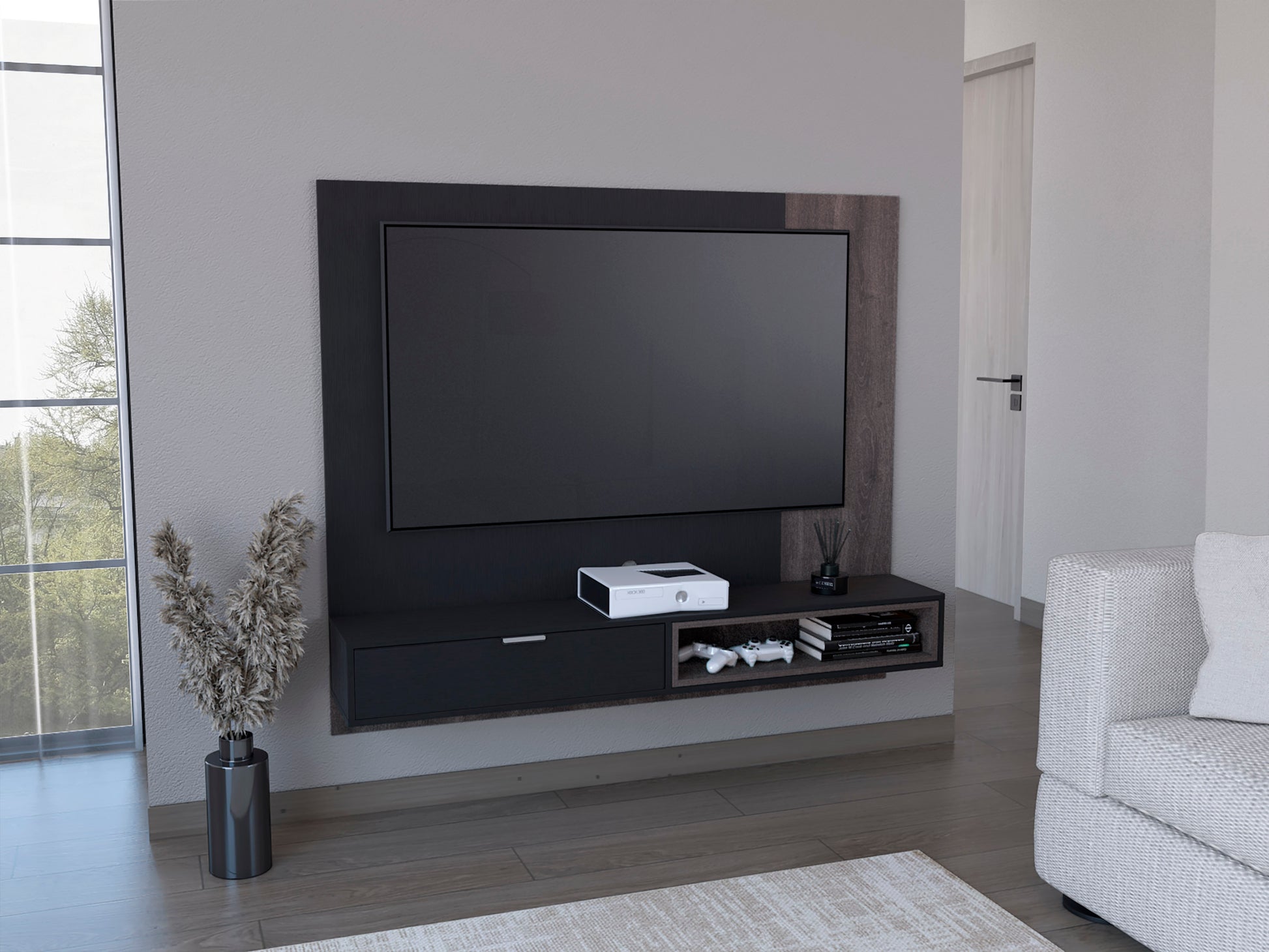 Panel De Tv 60'' Funes Rta Wengue Milan