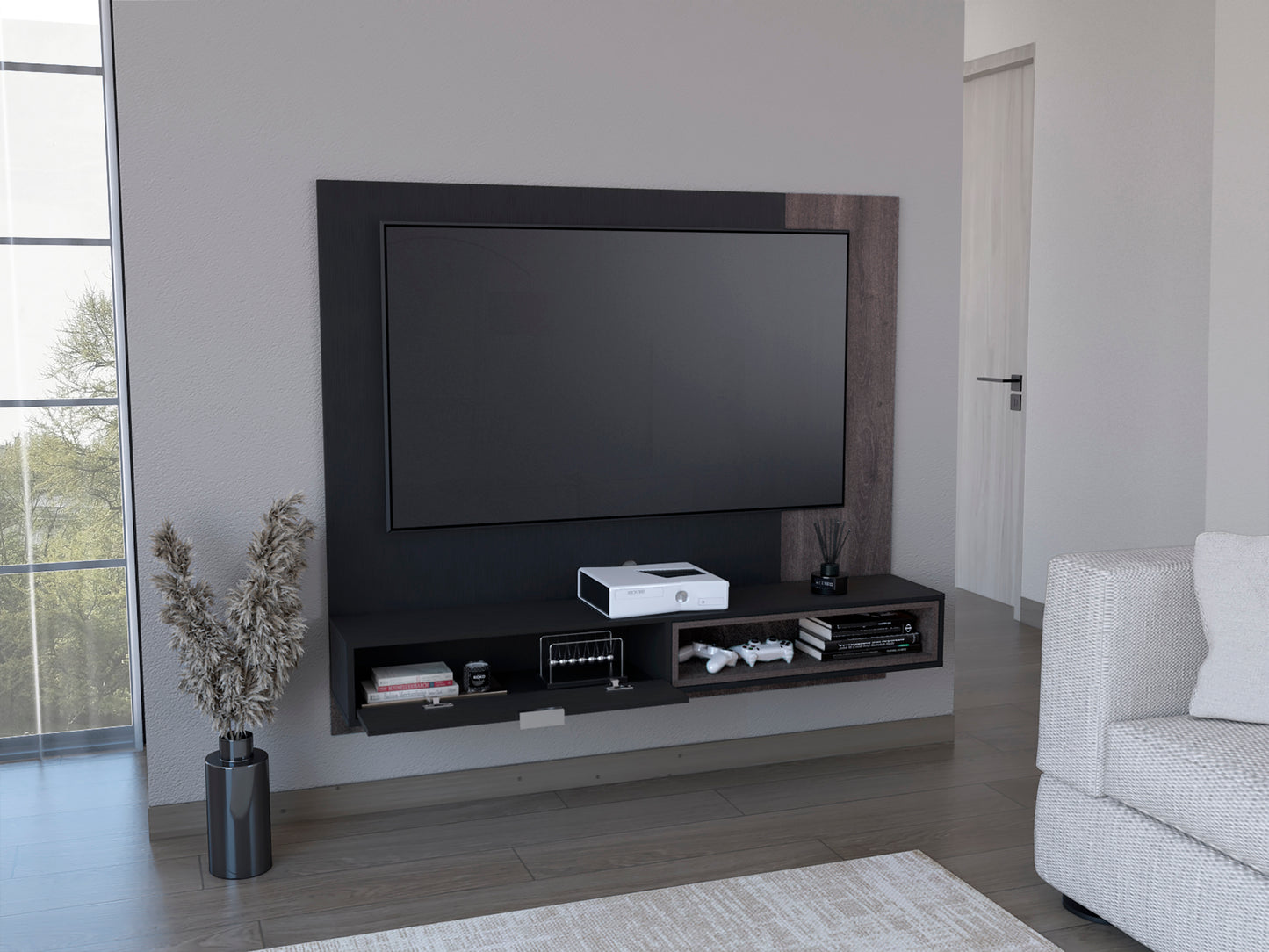 Panel De Tv 60'' Funes Rta Wengue Milan