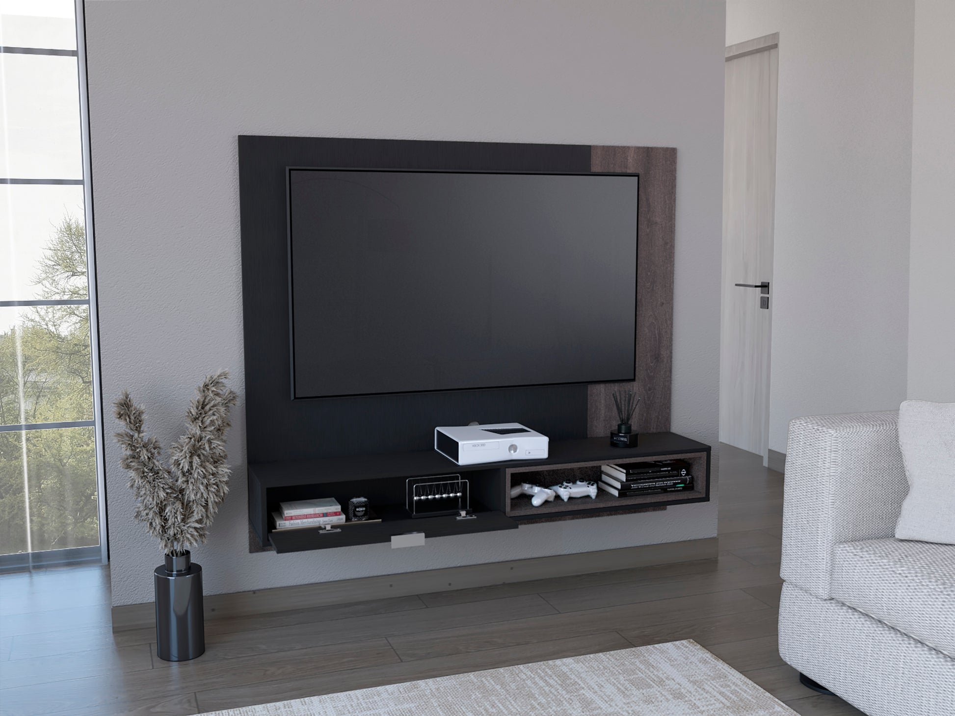 Panel De Tv 60'' Funes Rta Wengue Milan