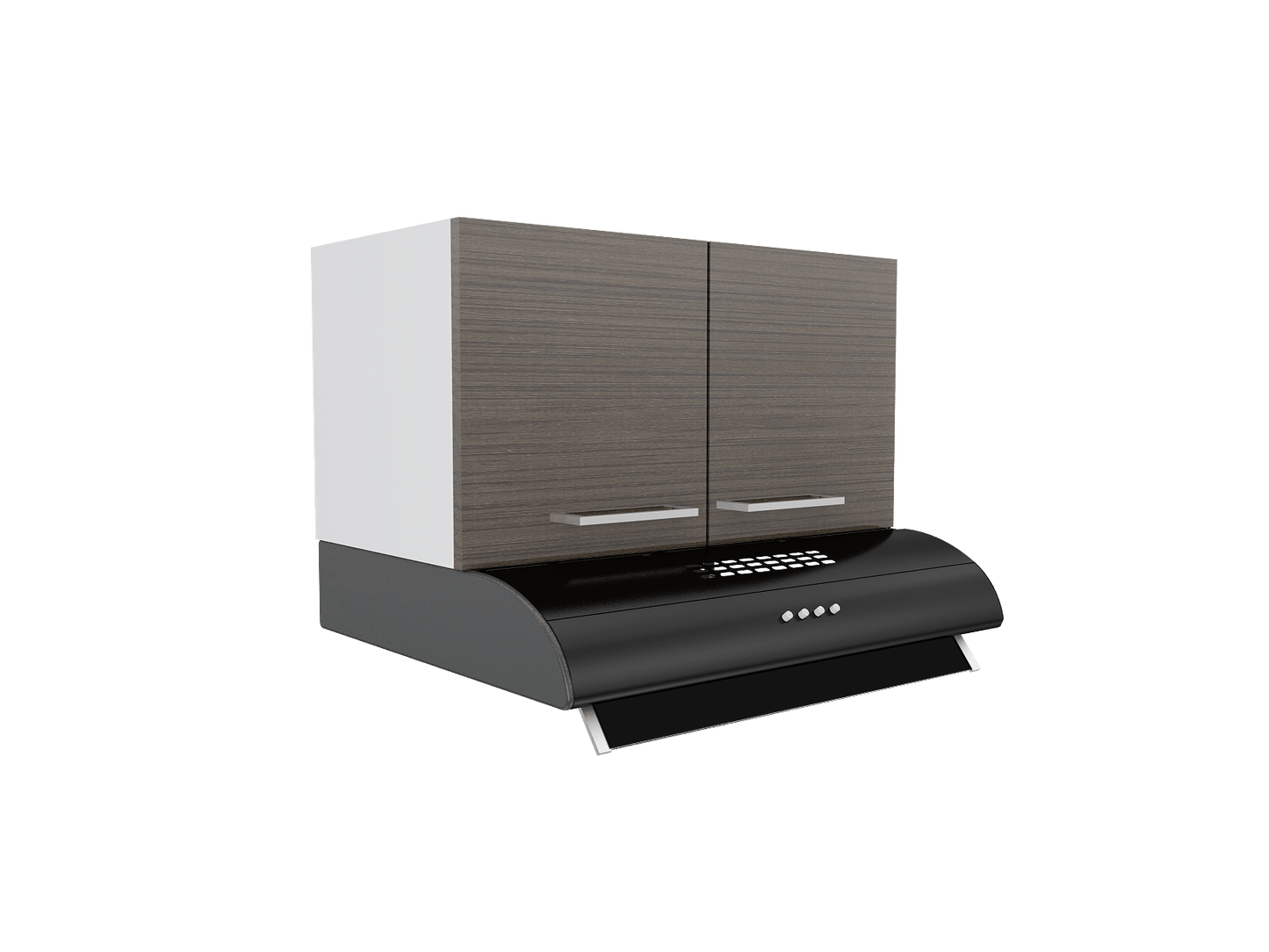 Modulo Campana Scenica Blanco+High Gloss Castahno