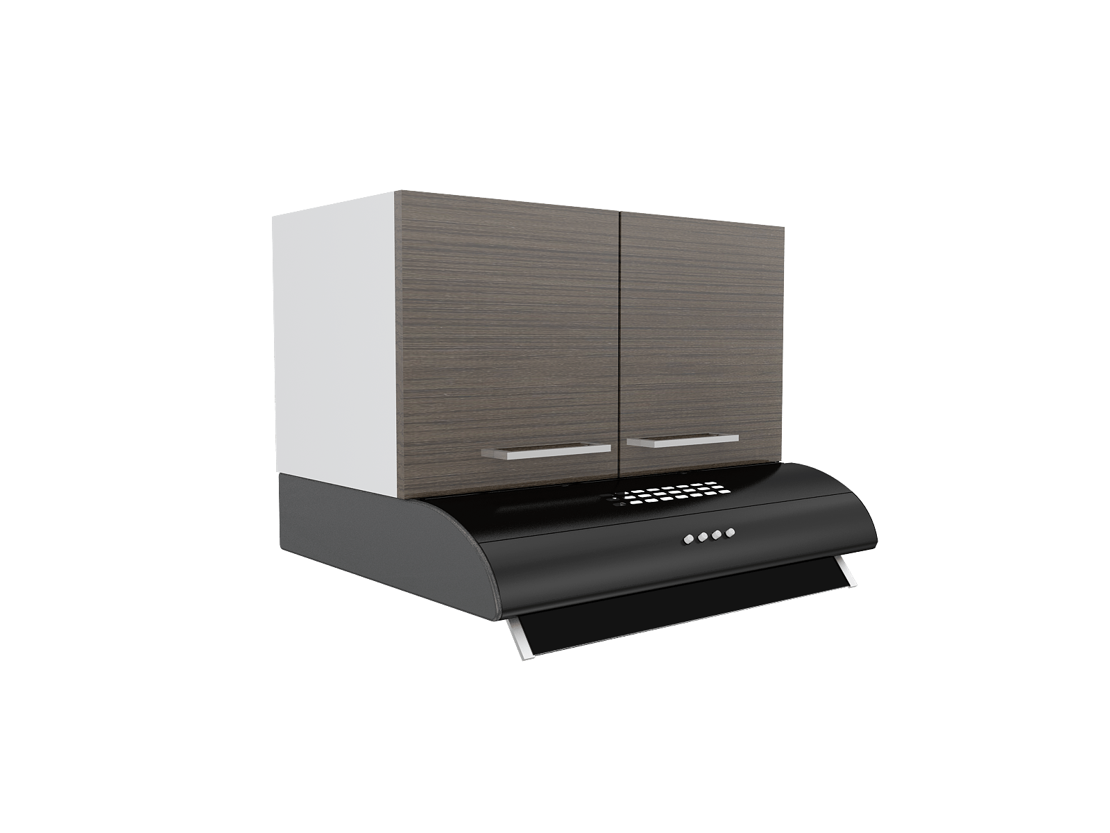 Modulo Campana Scenica Blanco+High Gloss Castahno