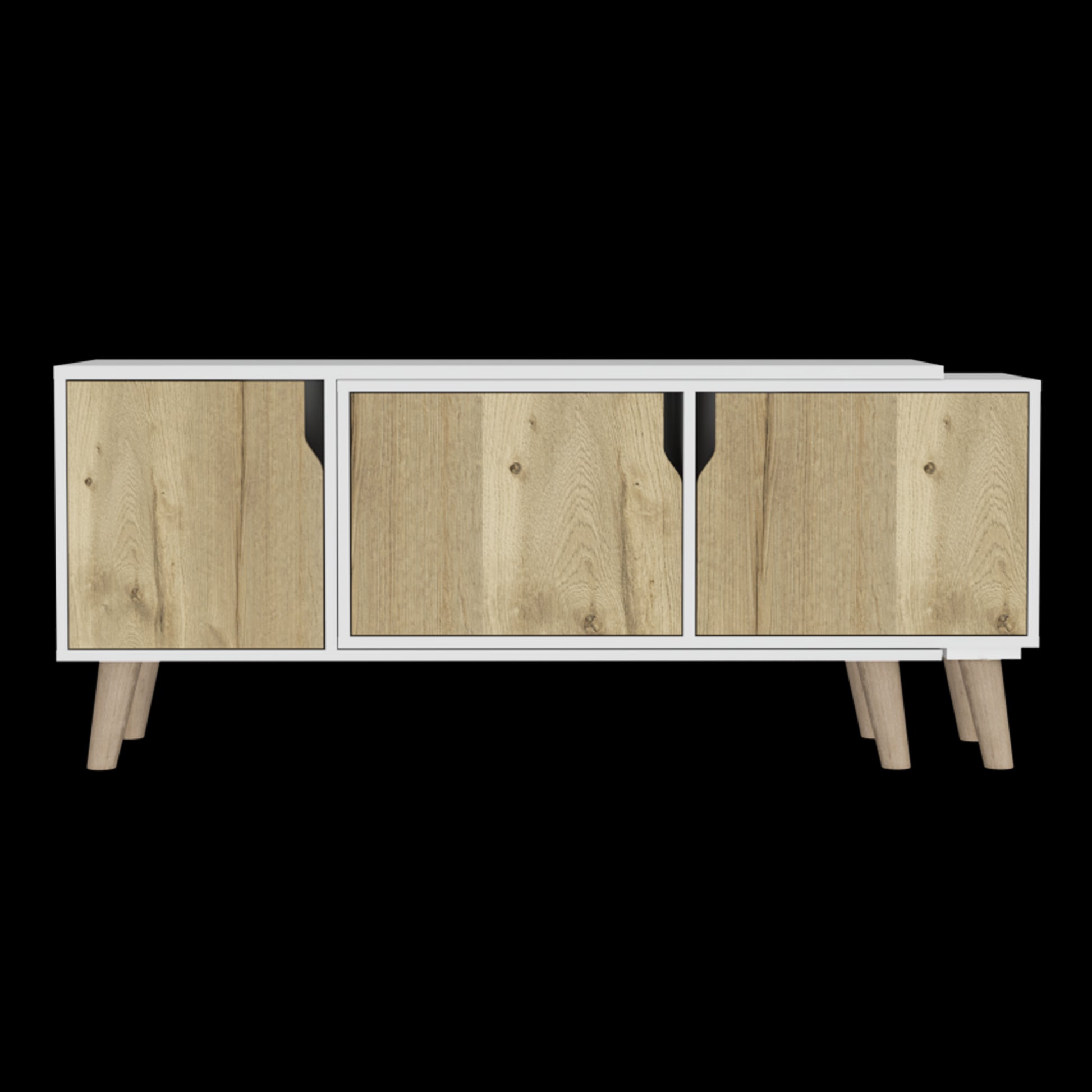 Rack Para Tv Extensible Nordic Rta Duna + Blanco