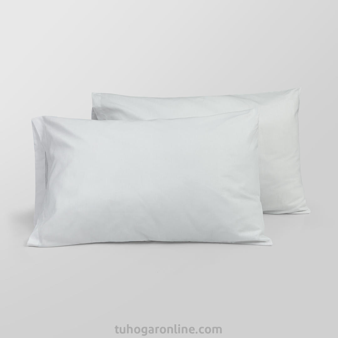 Duo Fundas Blancas 50X70 Para Almohada Suave