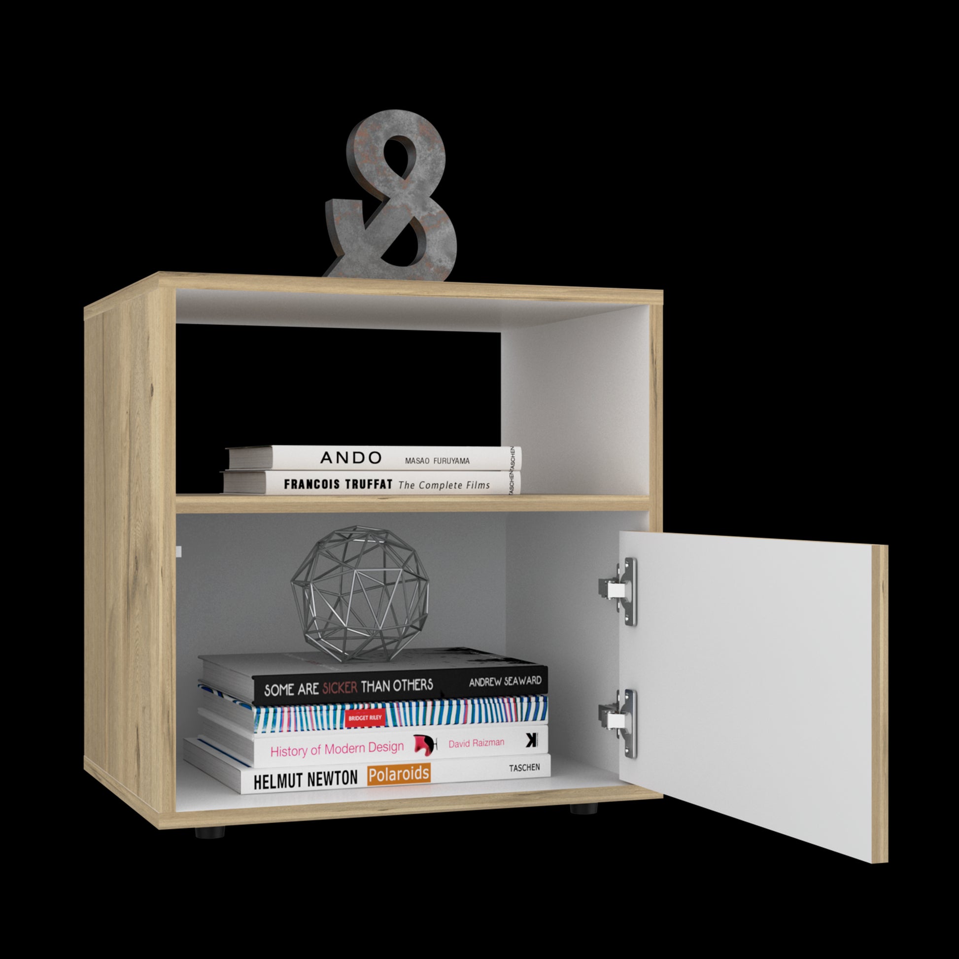 Mesa De Noche Galanto Rta Duna + Blanco