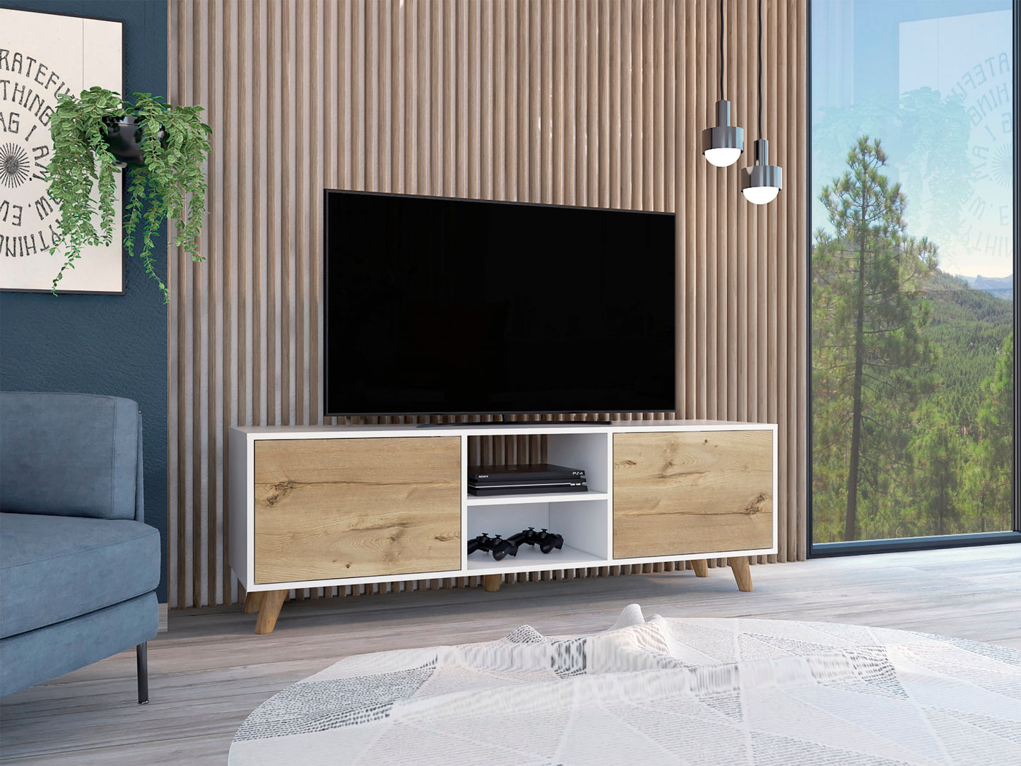 Rack De Tv Tori 65 Rta Blanco + Duna