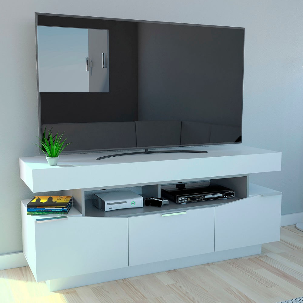 Rack Para Tv Porto Blanco+Plomo