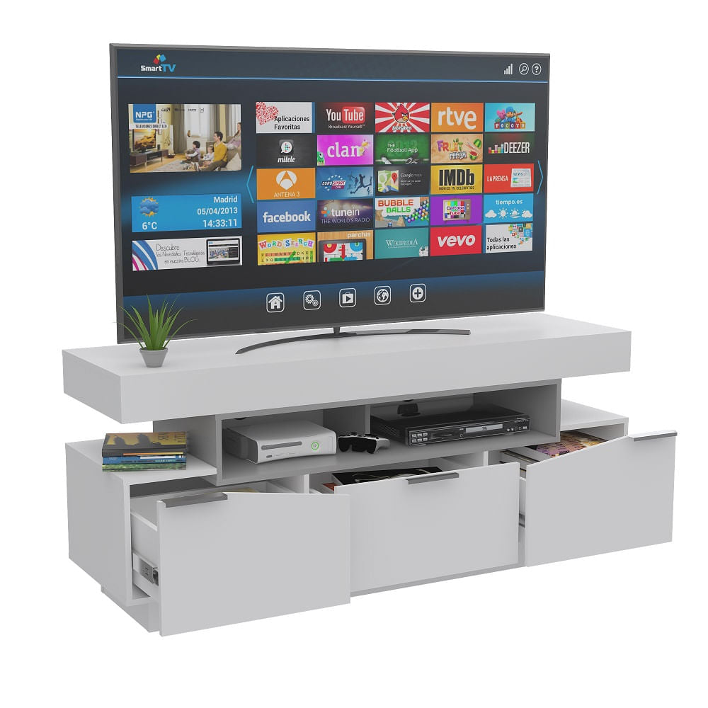 Rack Para Tv Porto Blanco+Plomo