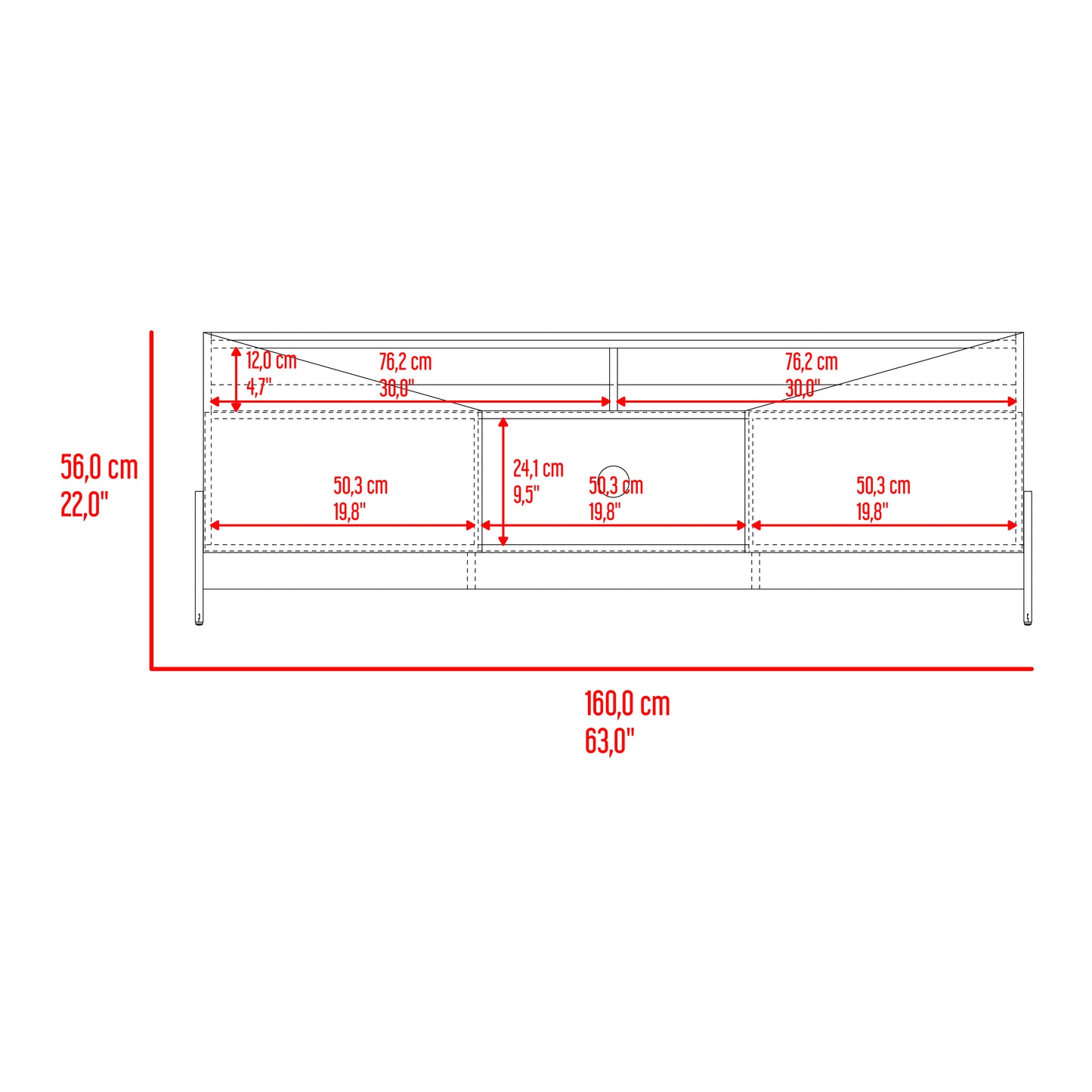 Rack Para Tv Holanda 56X160X36 Rta Capri + Fresno Eu