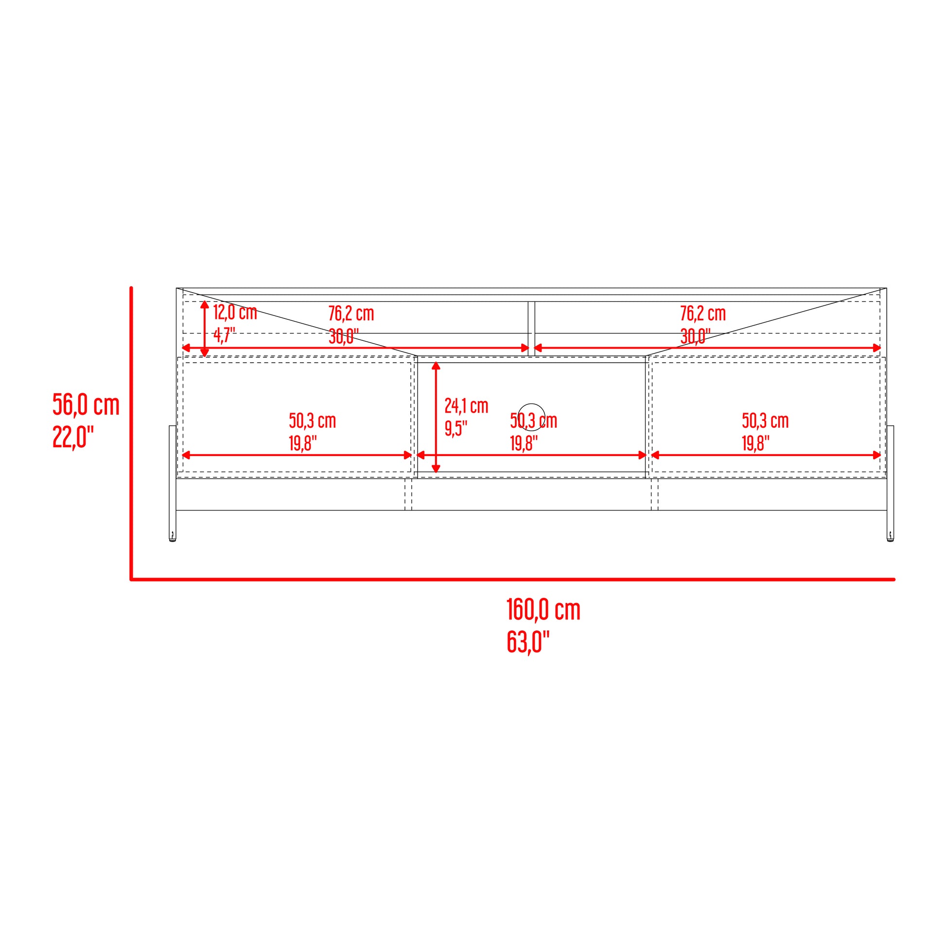 Rack Para Tv Holanda 56X160X36 Rta Capri + Fresno Eu