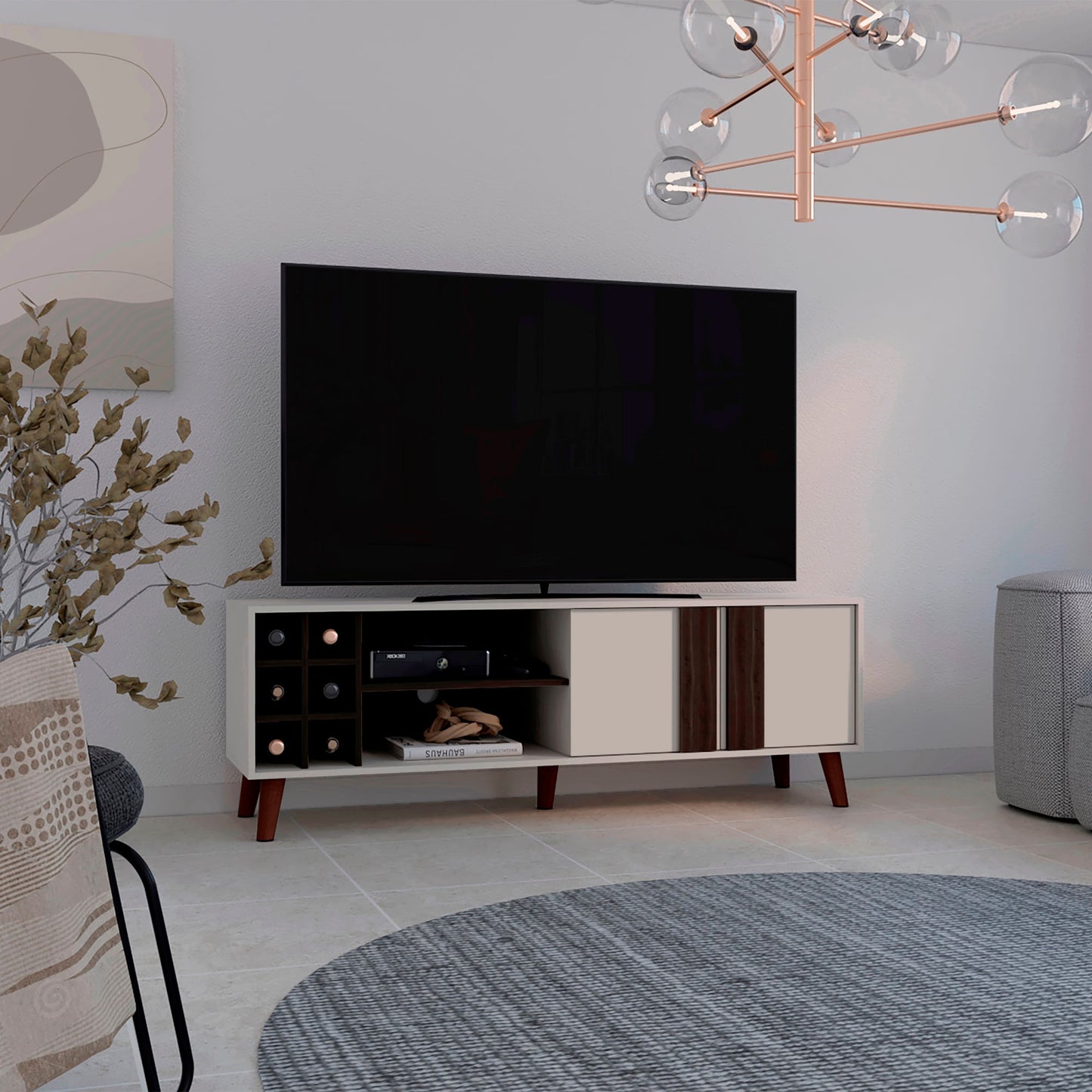 Rack Para Tv 70''  Zaragoza 55X160 Rta Milan Capri