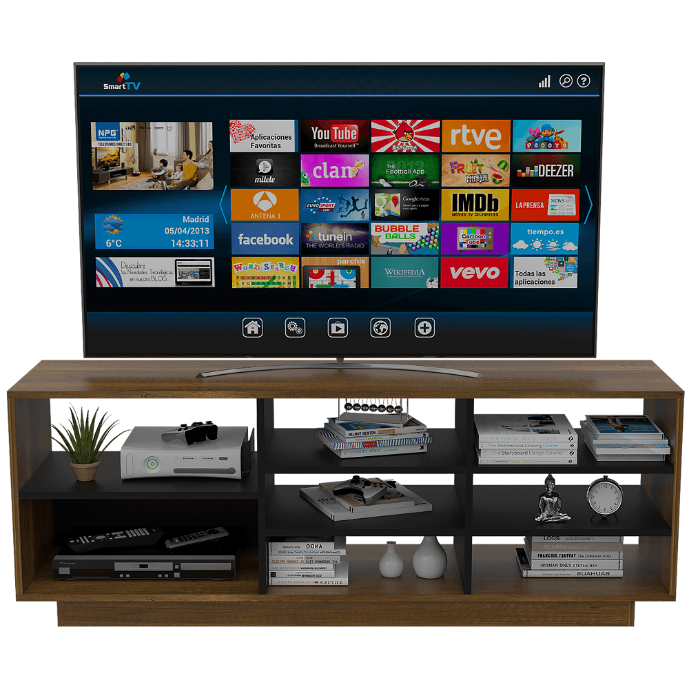Rack Para Tv Vedra Rta Caramelo + Wengue