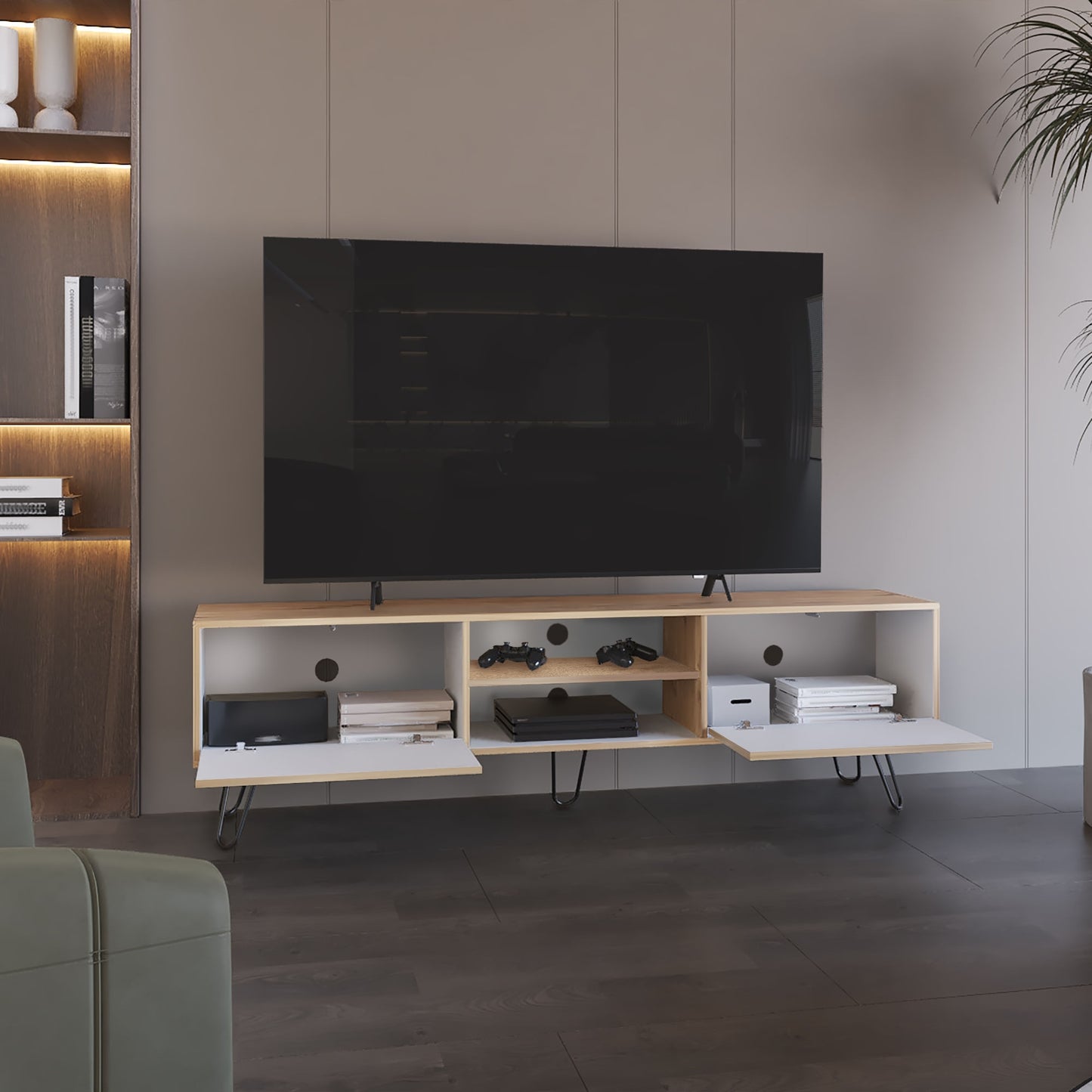 Rack Tv 80'' 52X180 Paris Rta Duna Blanco