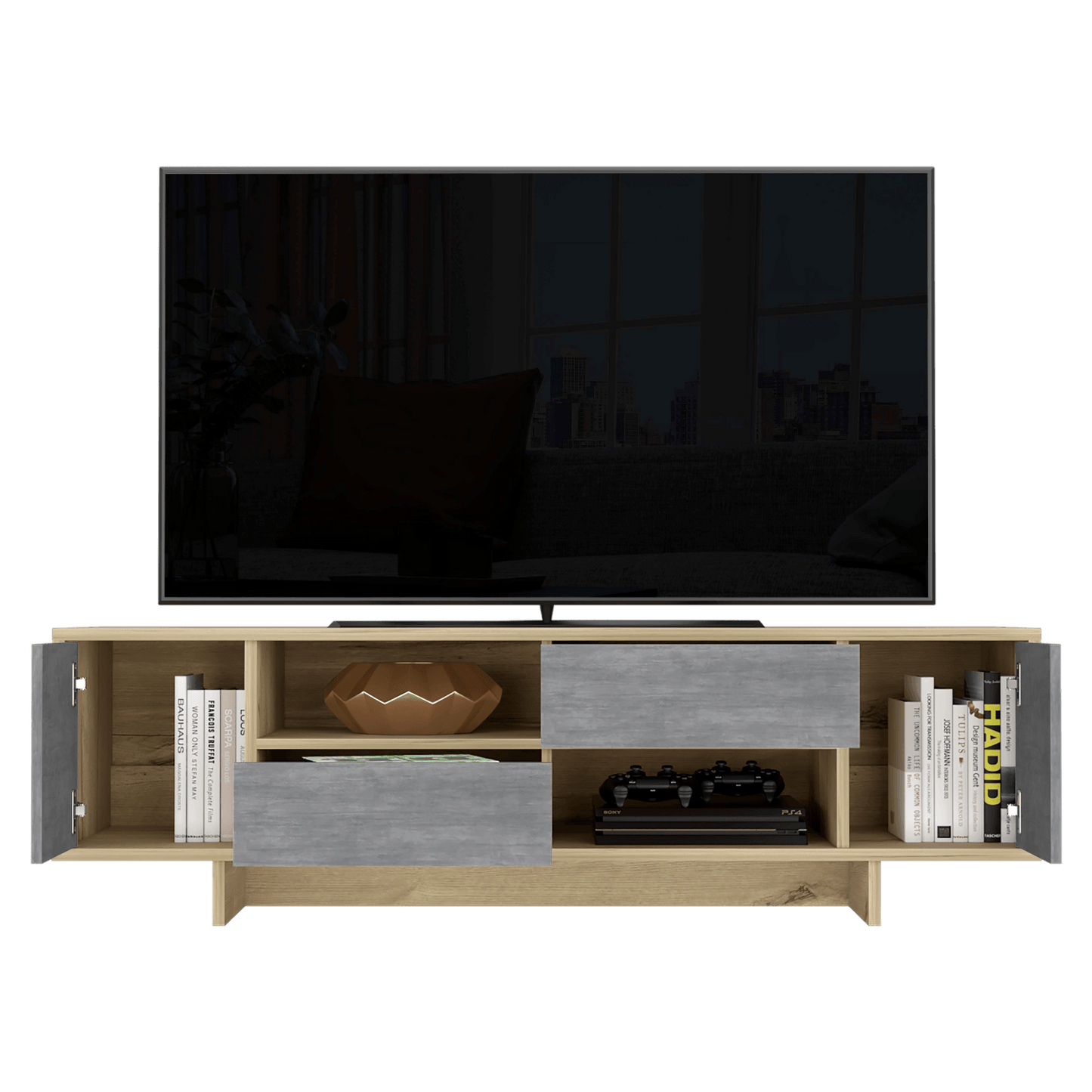 Rack Para Tv Del Valle Rta Duna + Cemento