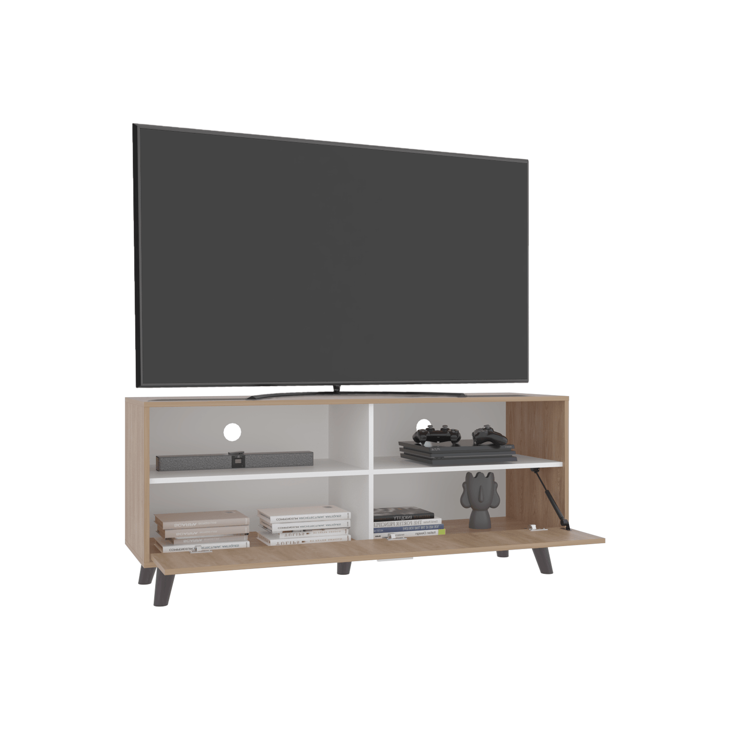 Rack Tv Patrick 59X139X46 Rta Fresno Eu + Blanco