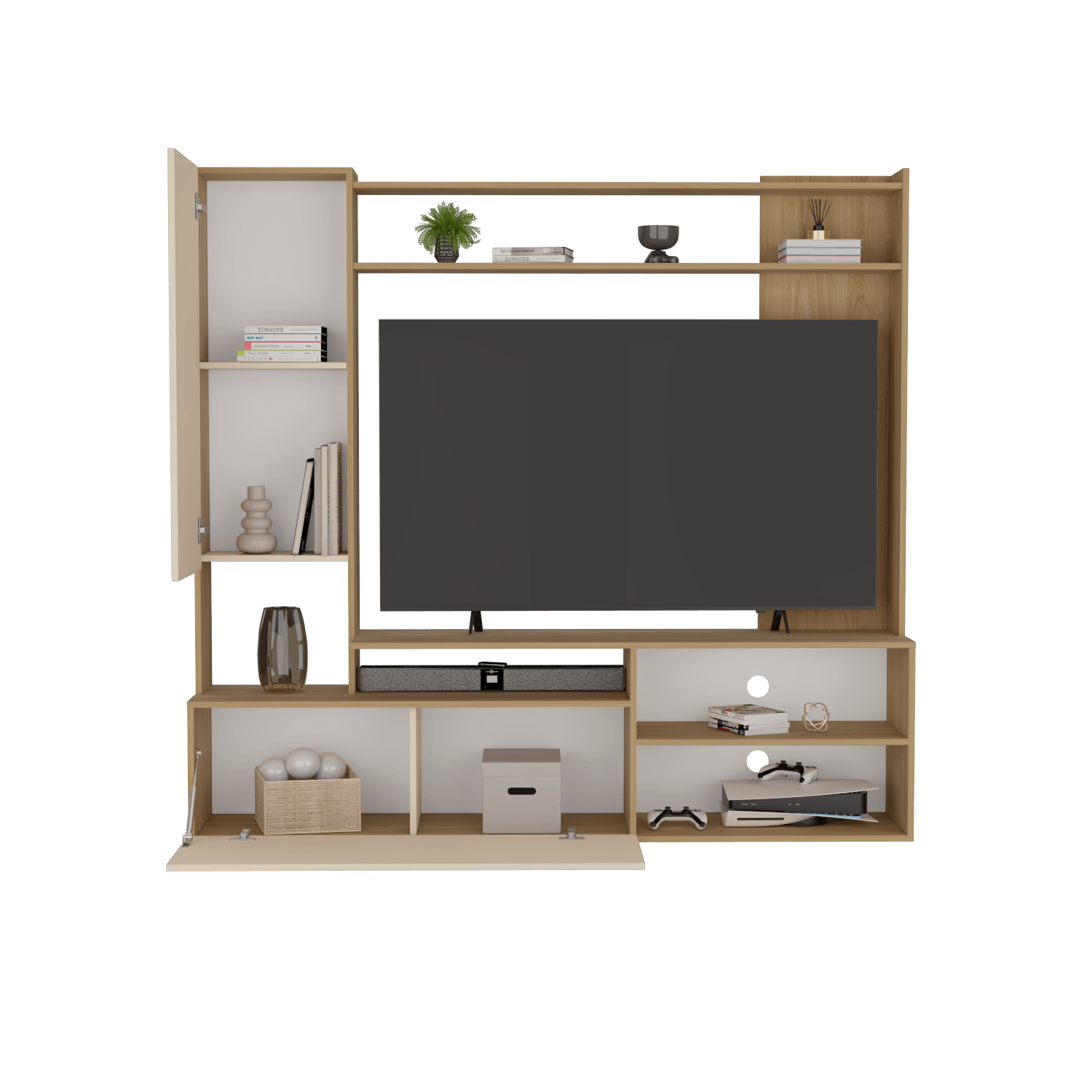 Rack Tv Nolic 167X178X35 Rta Fresno Europeo + Capri