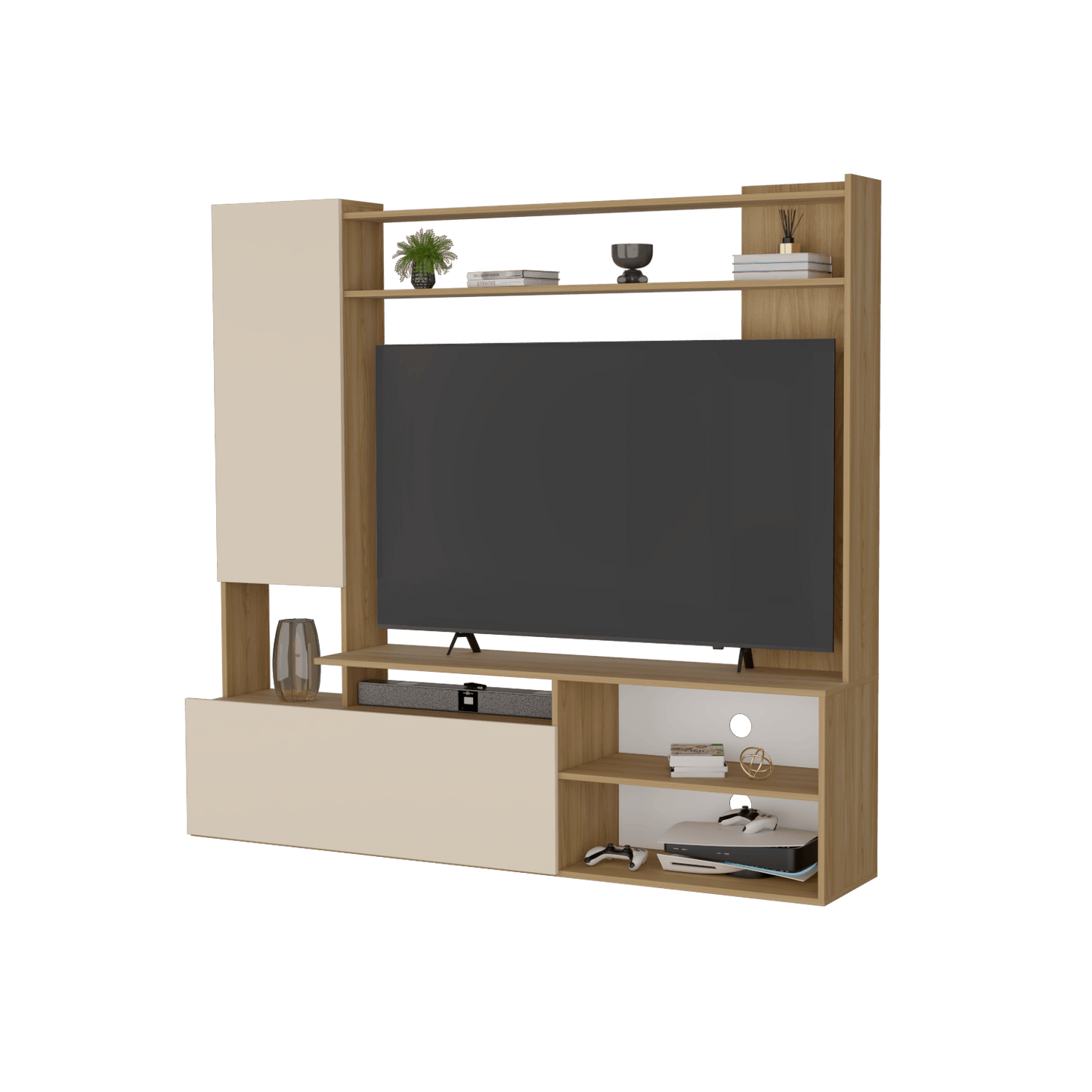 Rack Tv Nolic 167X178X35 Rta Fresno Europeo + Capri