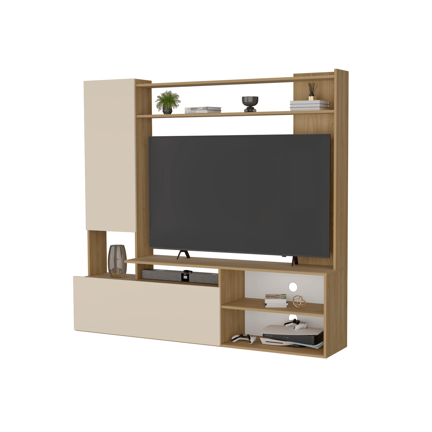 Rack Tv Nolic 167X178X35 Rta Fresno Europeo + Capri