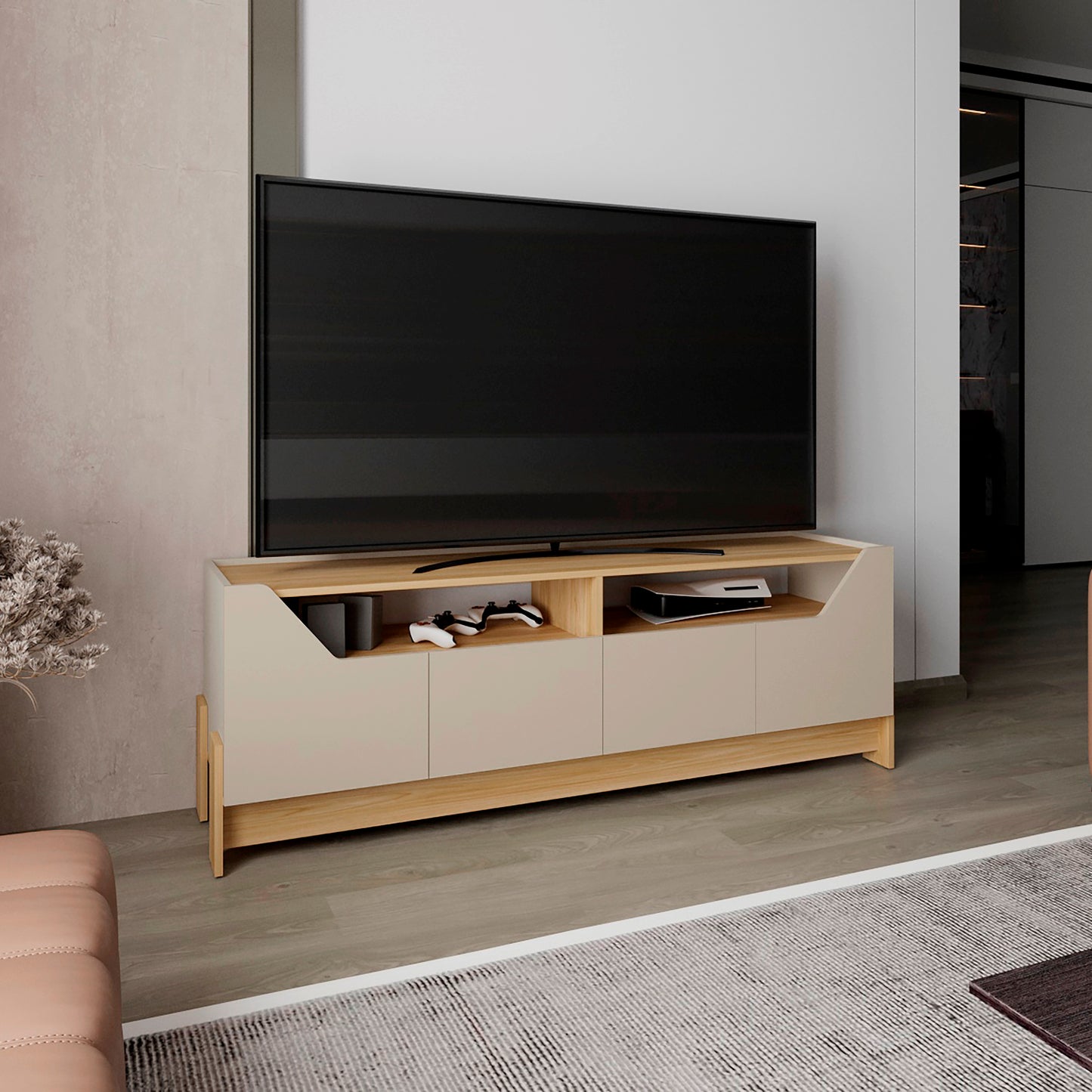 Rack Para Tv Holt 56X163X42 Rta Fresno Eu + Capri