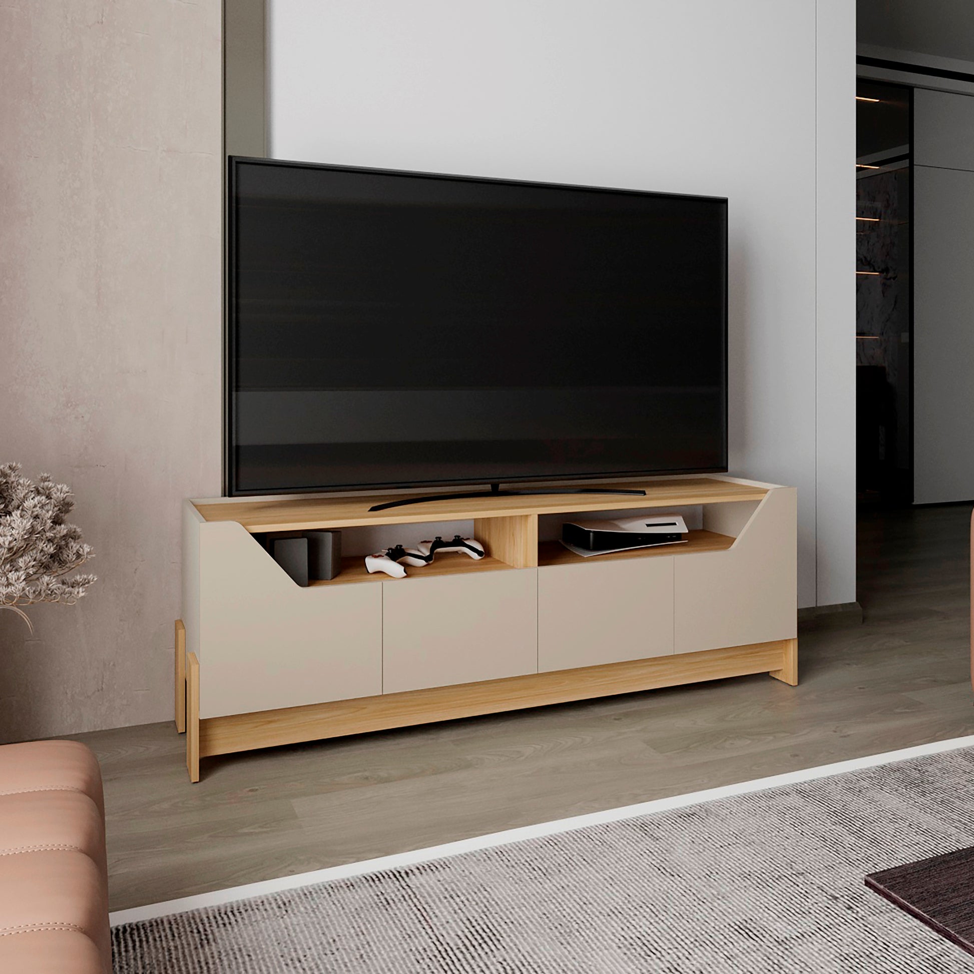 Rack Para Tv Holt 56X163X42 Rta Fresno Eu + Capri