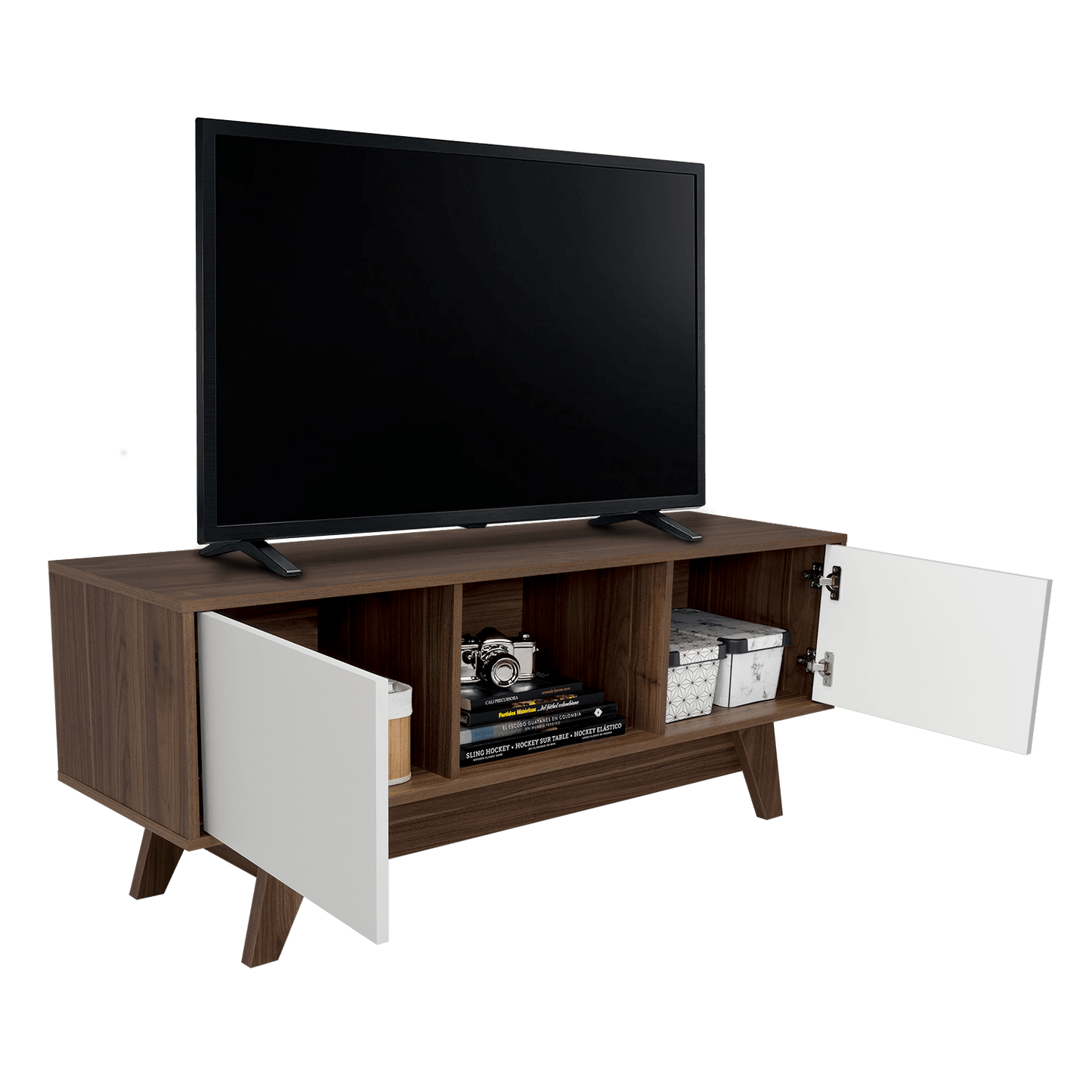 Rack Para Tv 55'' Romero Finlandek Gales Blanco