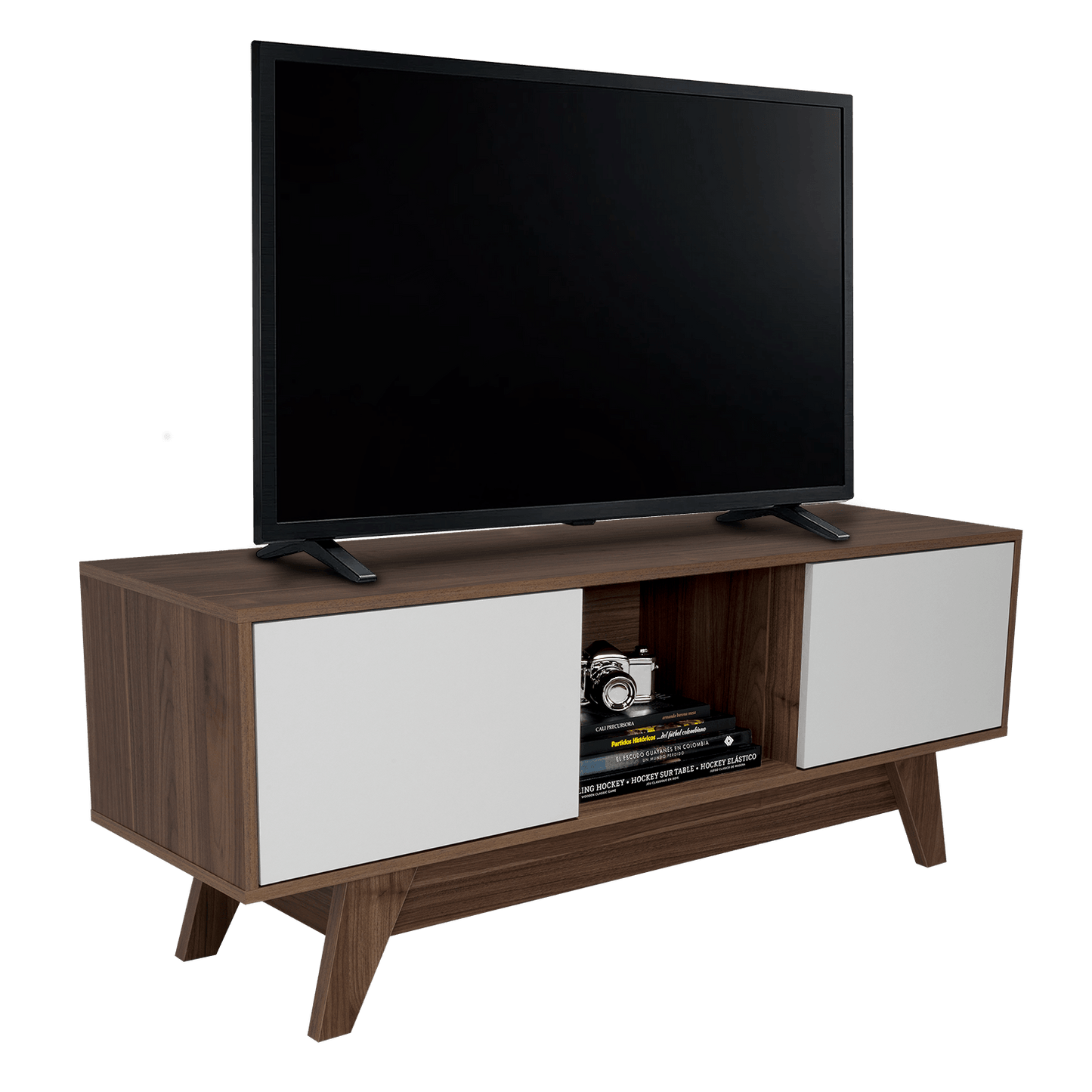 Rack Para Tv 55'' Romero Finlandek Gales Blanco