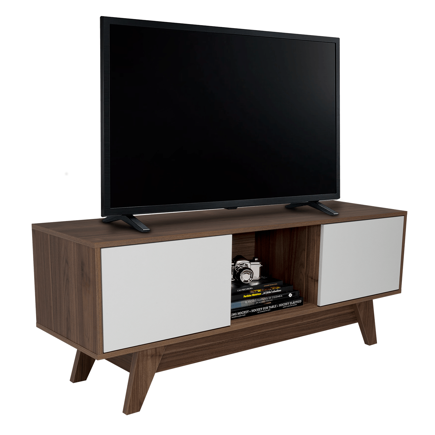 Rack Para Tv 55'' Romero Finlandek Gales Blanco