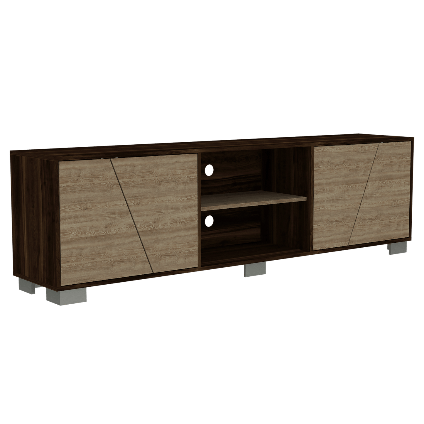 Rack Tv 75'' Fraktal Rta Nogal Miel