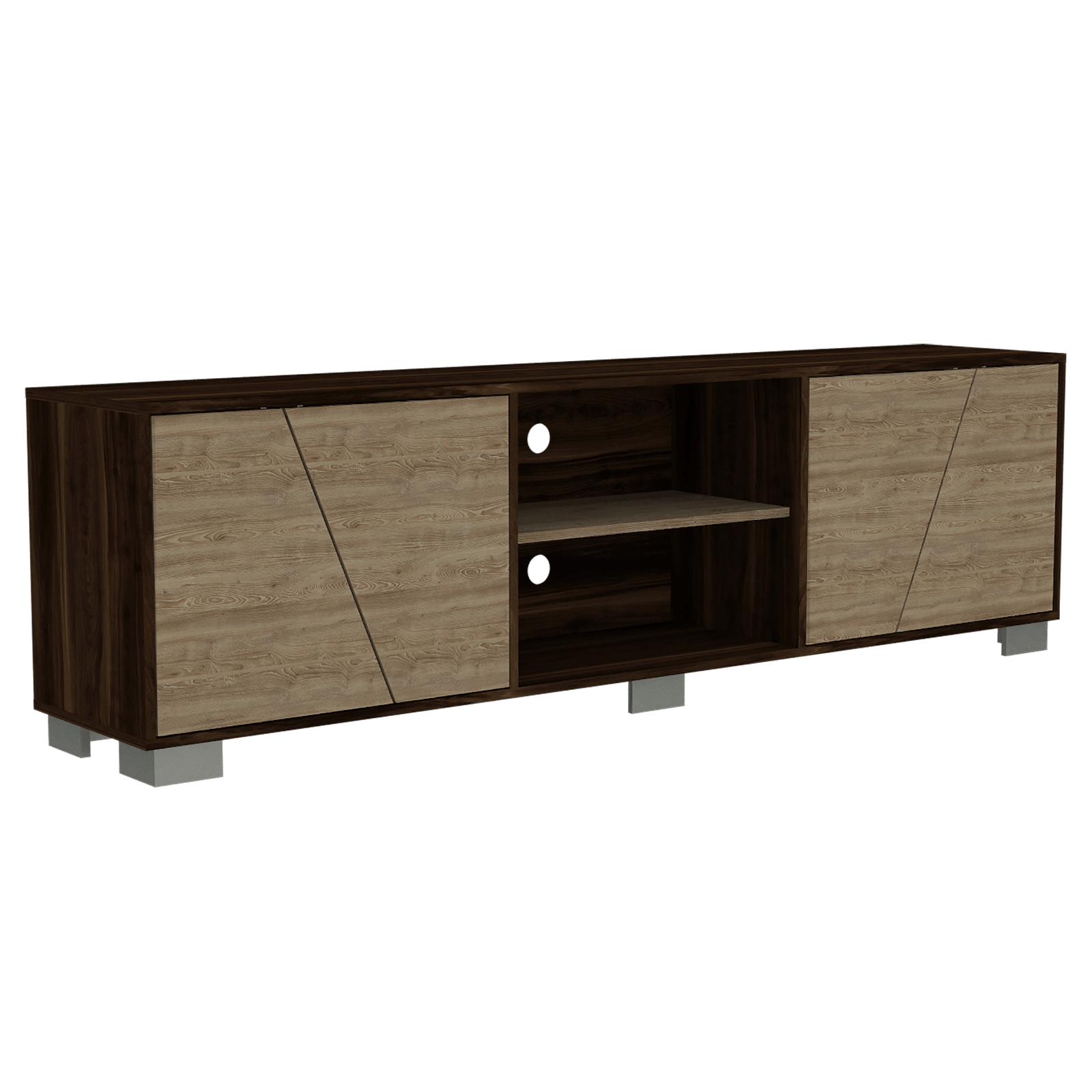 Rack Tv 75'' Fraktal Rta Nogal Miel