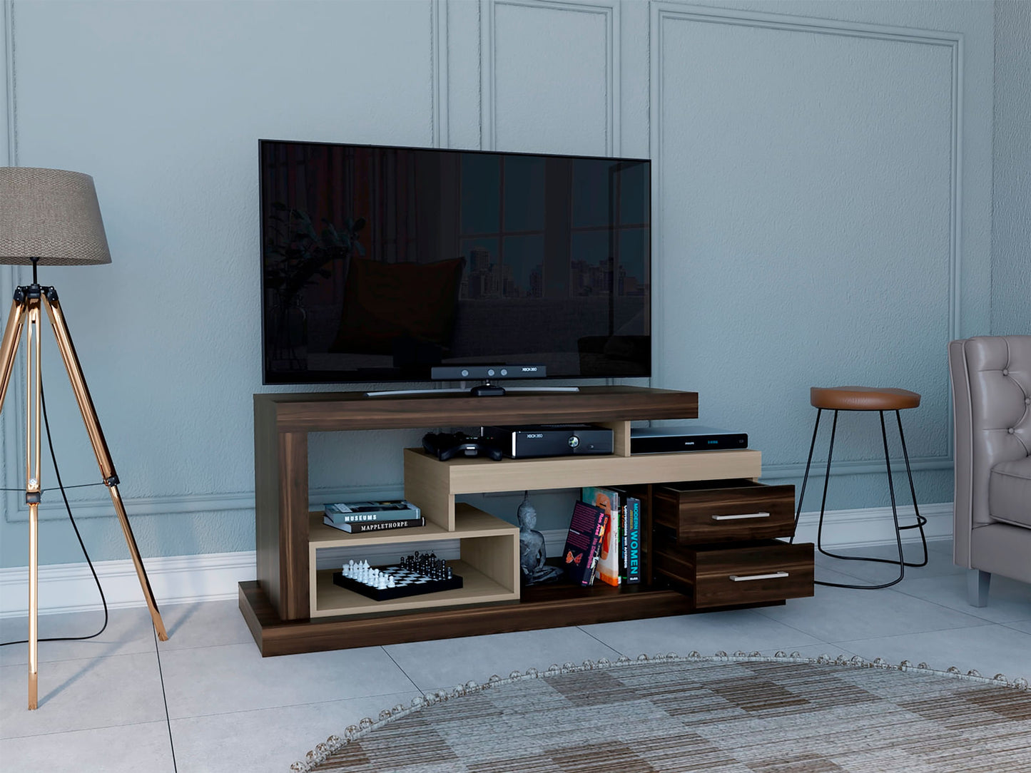 Rack Tv Tayrona Rta Nogal + Nacar