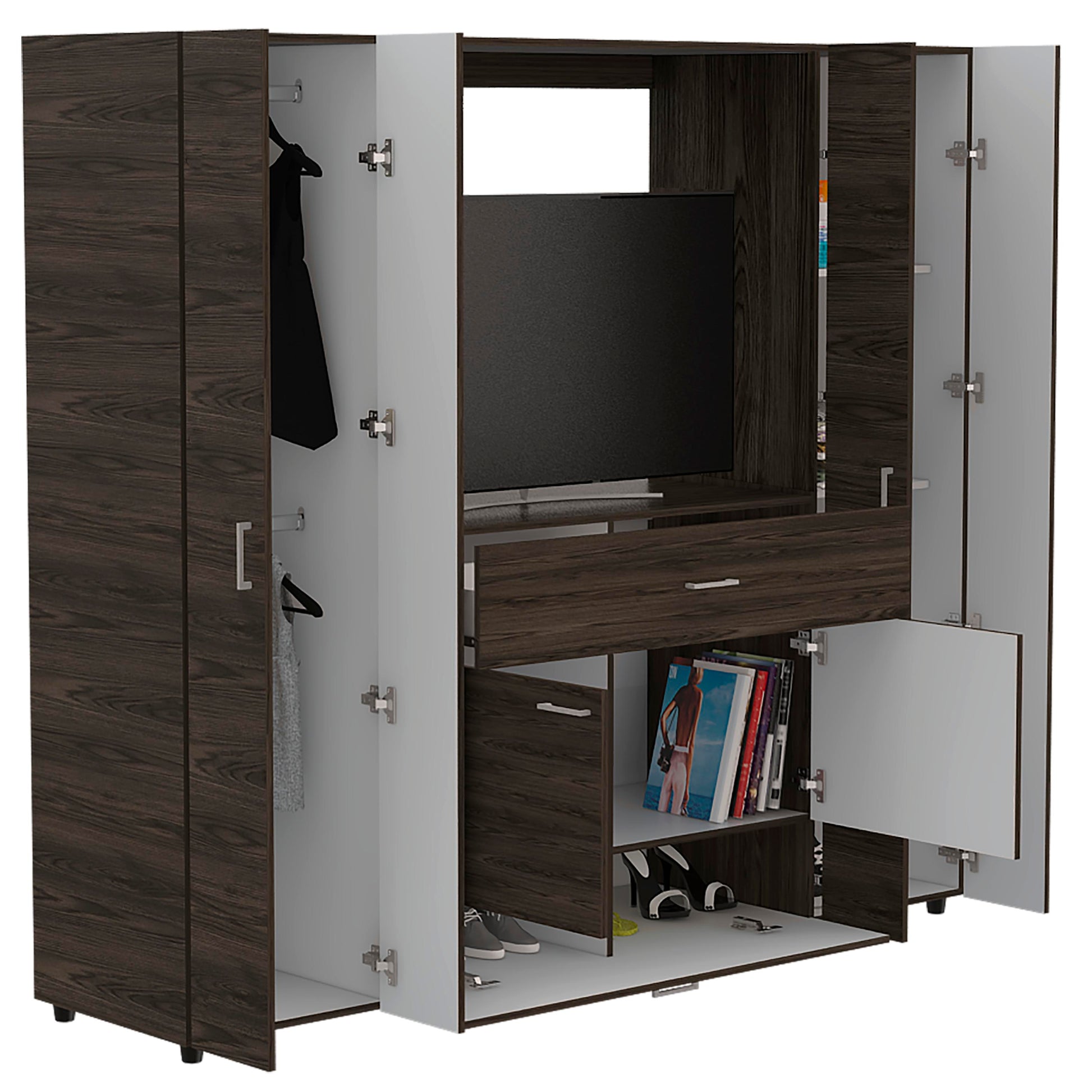 Closet Manila Z New 200 X 180 X 50 Rta Milan + Blanco