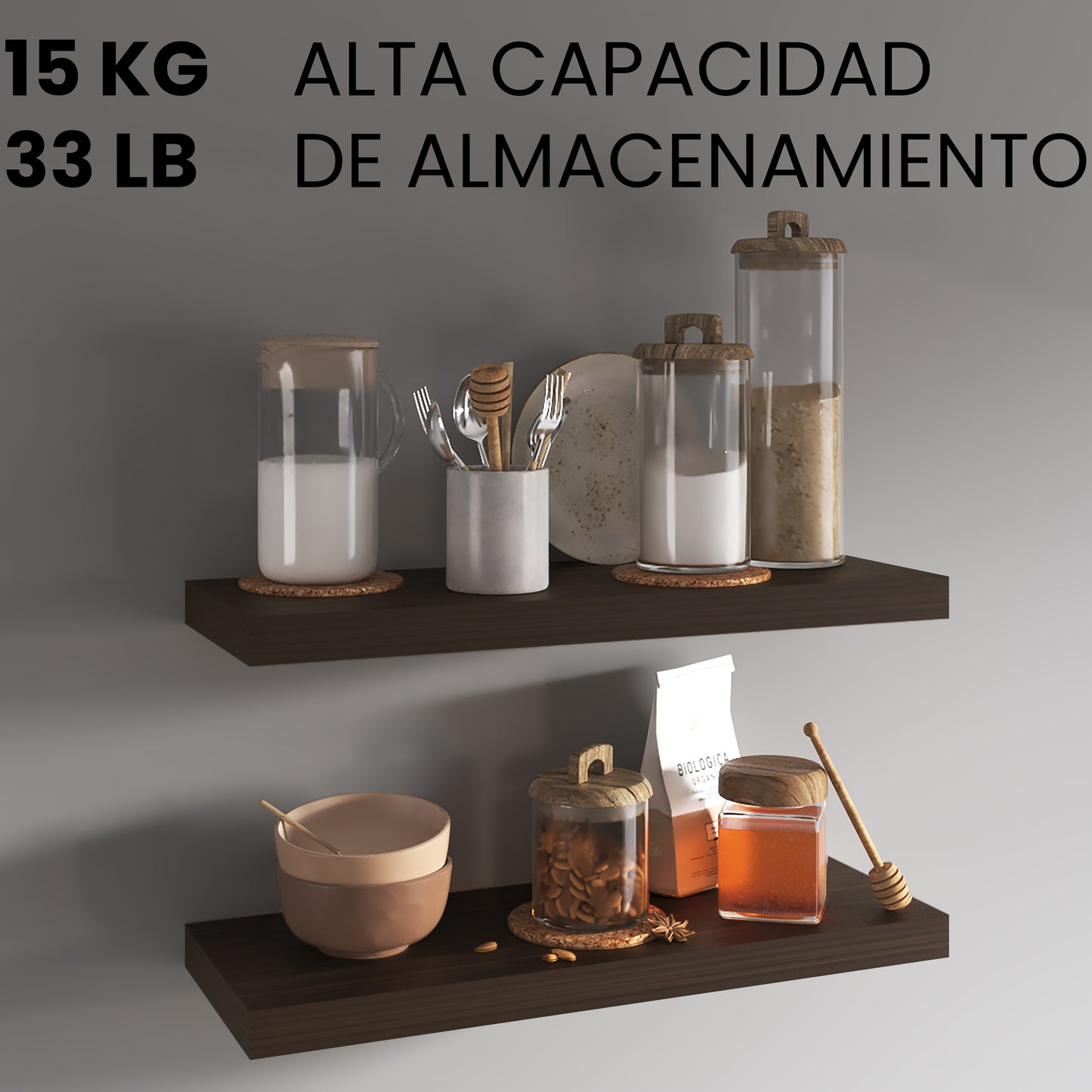Repisa Flotante 80 X 25 Rta Amaretto