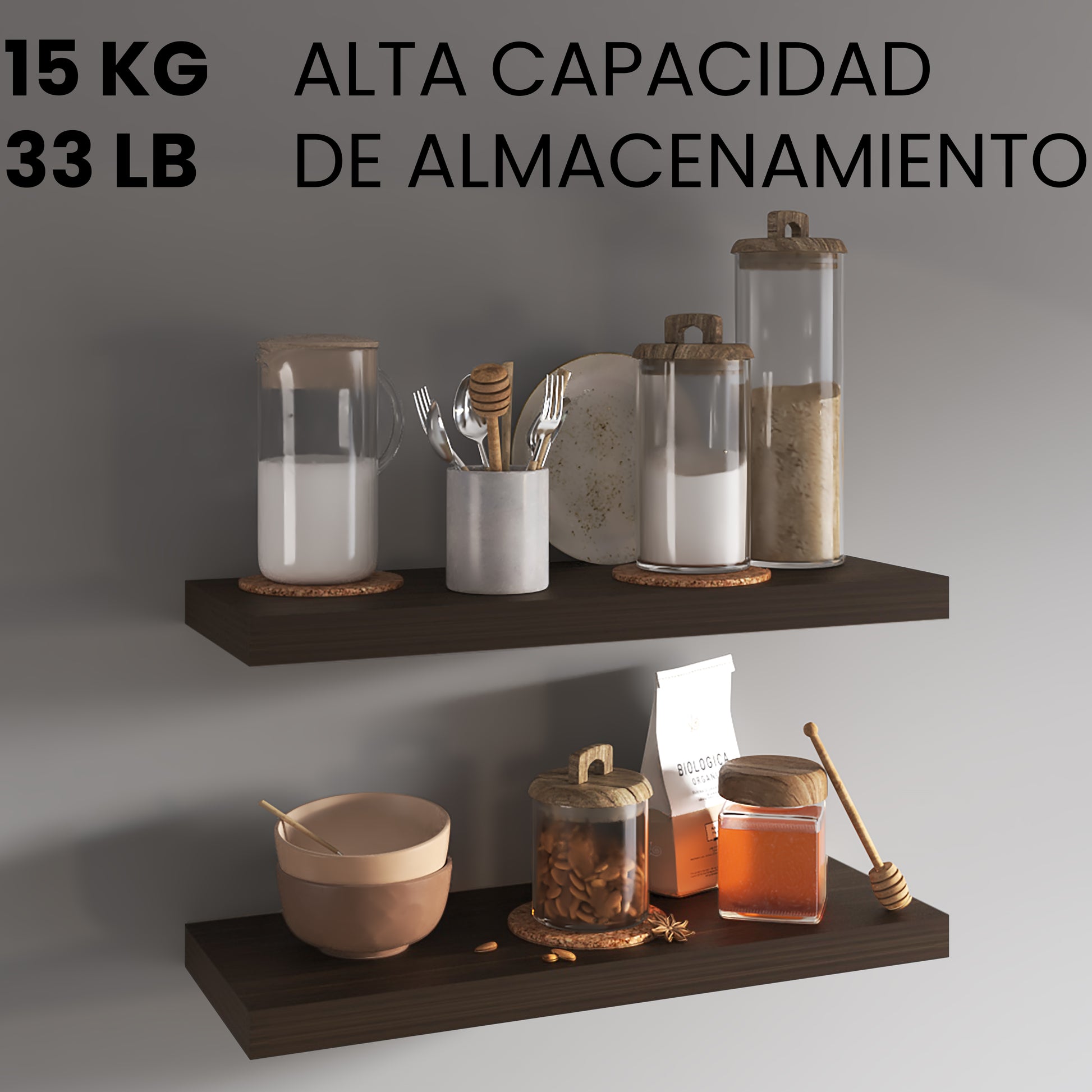 Repisa Flotante 80 X 25 Rta Amaretto