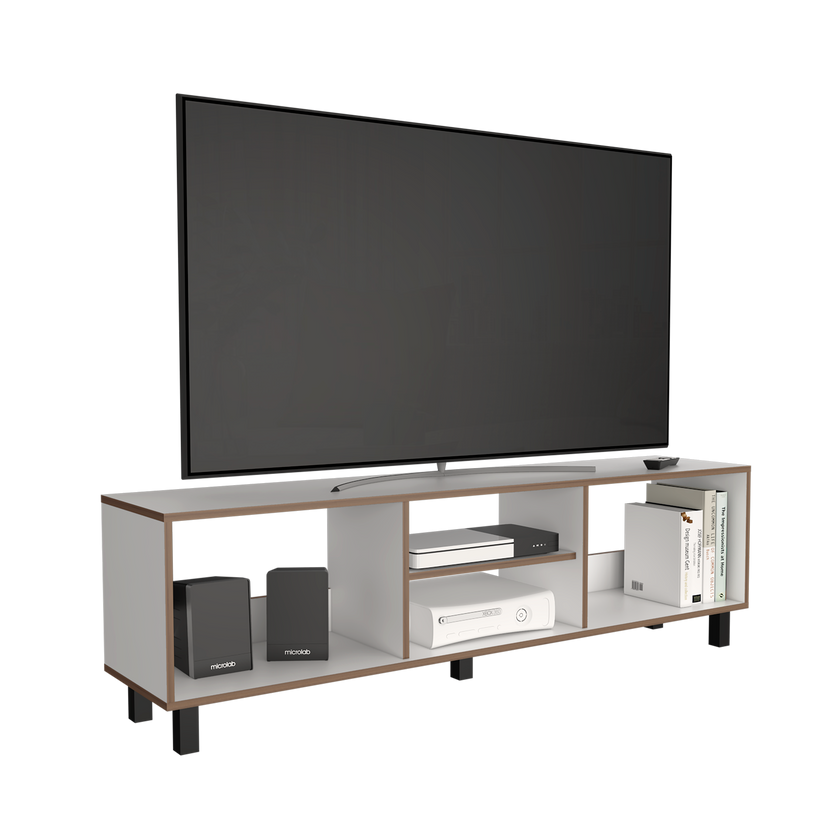 Rack Para Tv 70'' Tunez 160 Rta Blanco Café