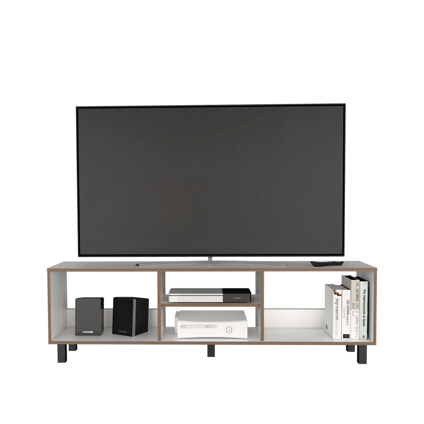 Rack Para Tv 70'' Tunez 160 Rta Blanco Café