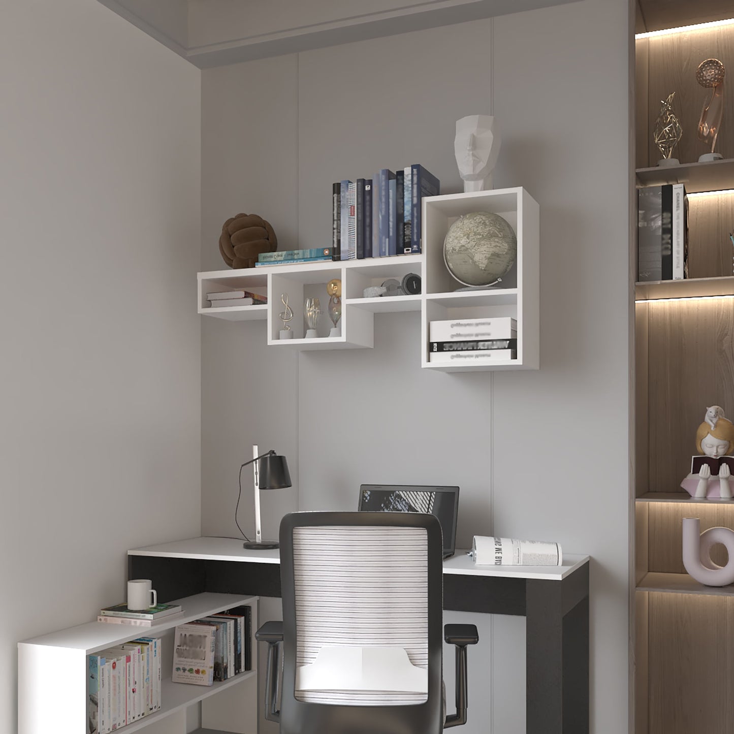 Repisa Wall 1A 56X120X25 Rta Blanco Zf