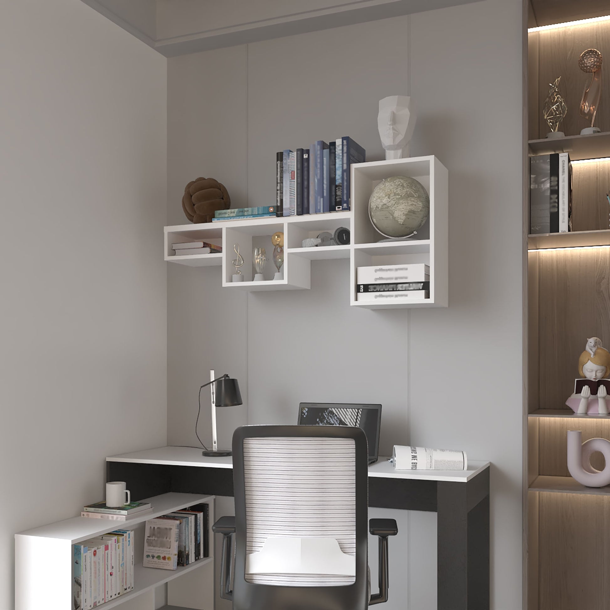 Repisa Wall 1A 56X120X25 Rta Blanco Zf