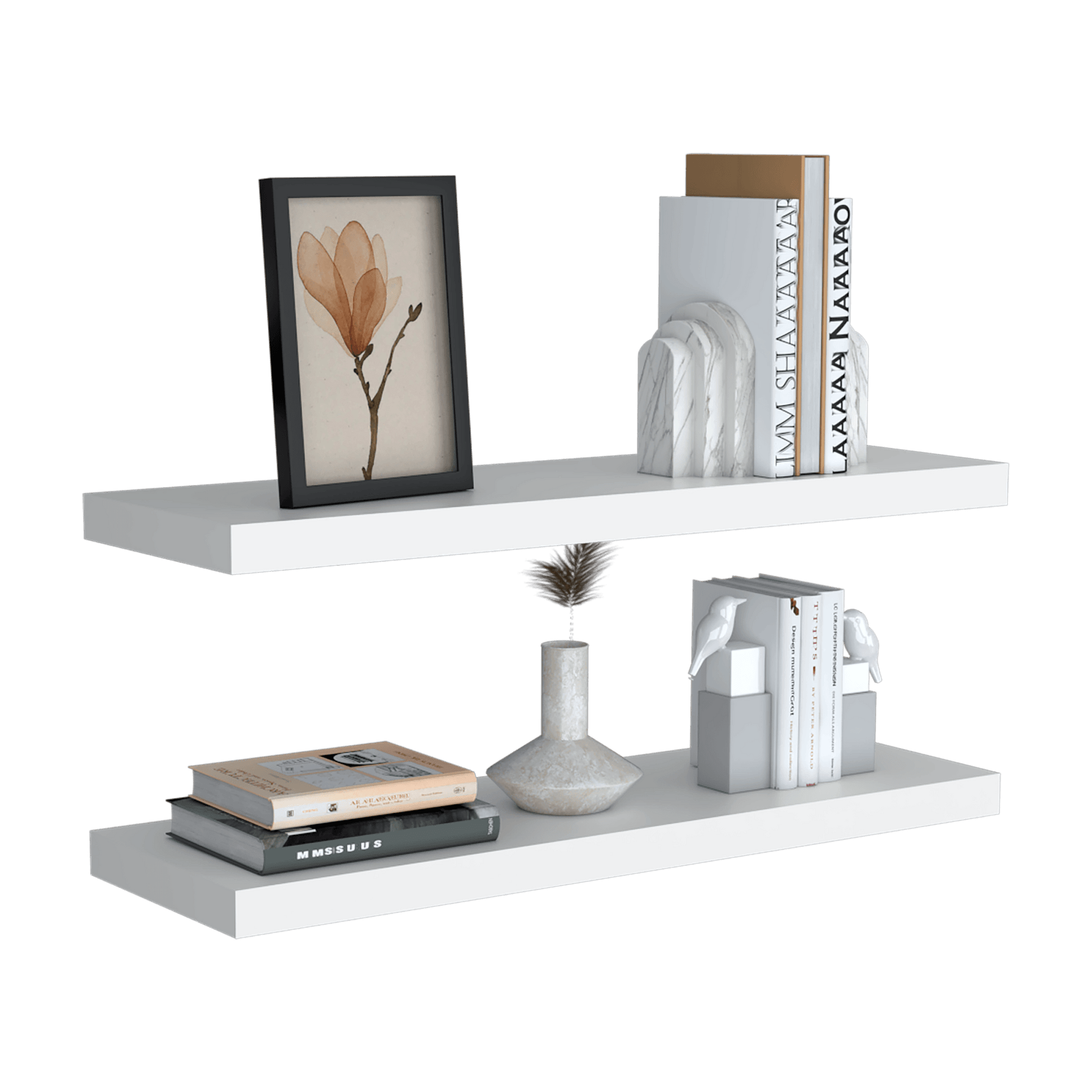 Repisa Flotante 3X80X24 Rta Blanco Zf